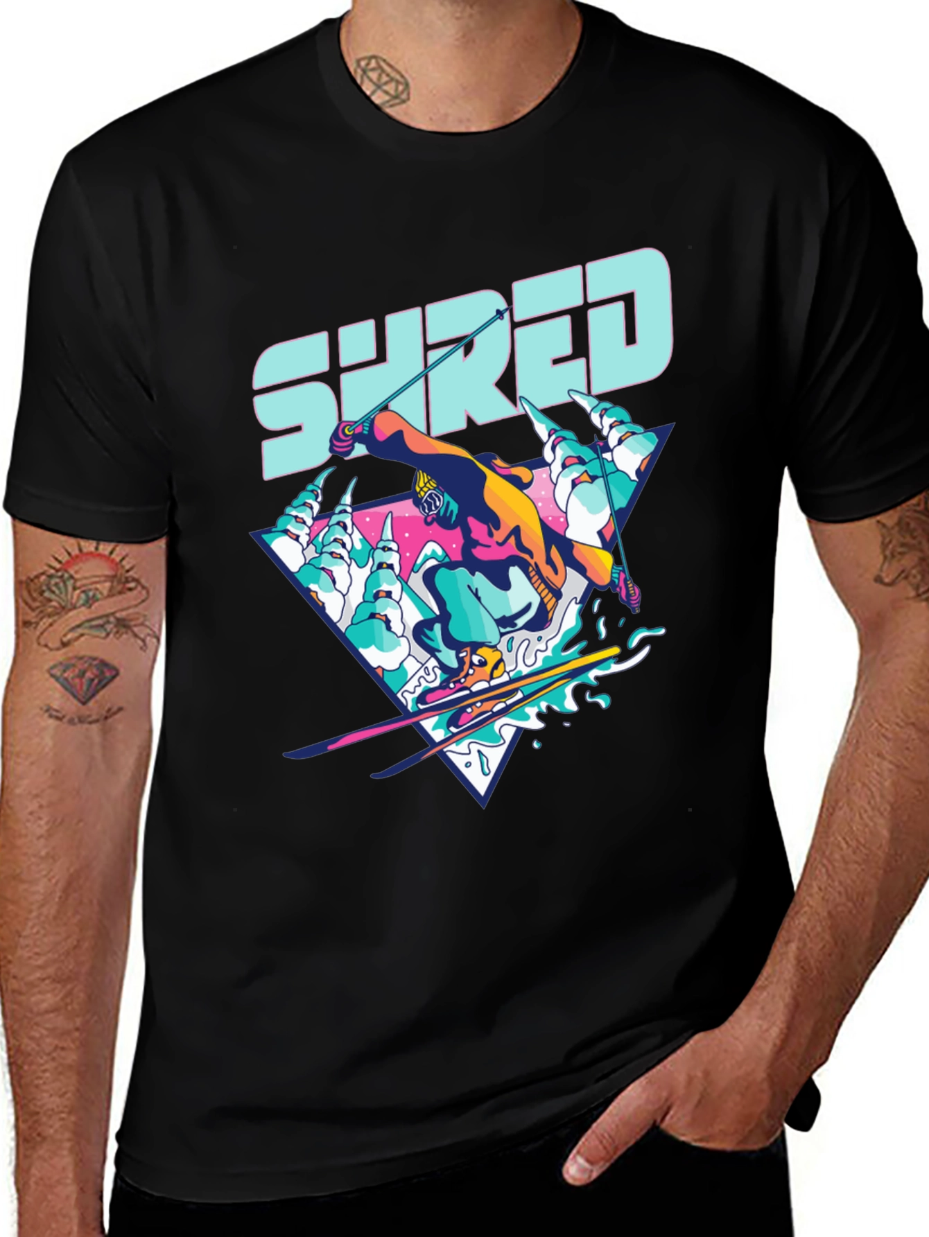 Variant 20 of Shred Retro Ski T-Shirt