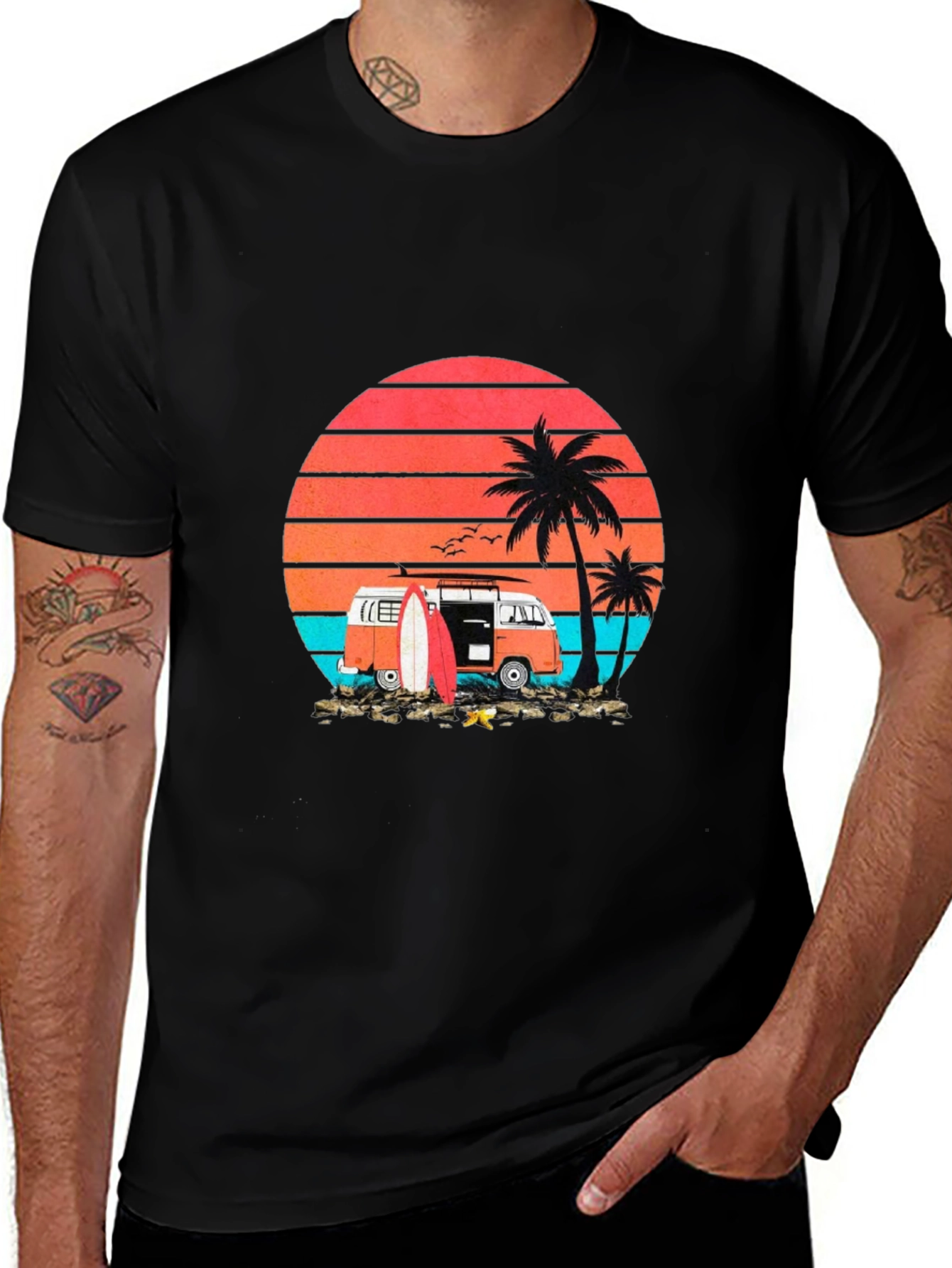 Variant 8 of Retro Beach Van Graphic Tee