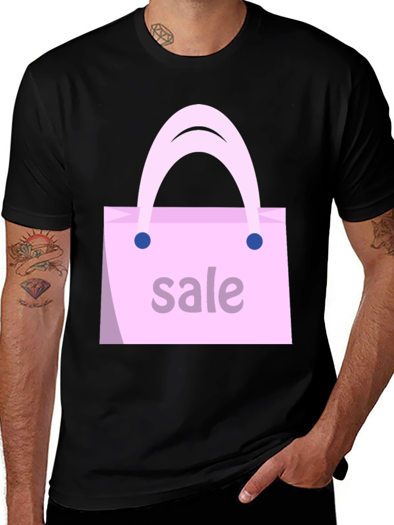 Variant 4 of Sale Shopping Bag Graphic Tee - Unisex