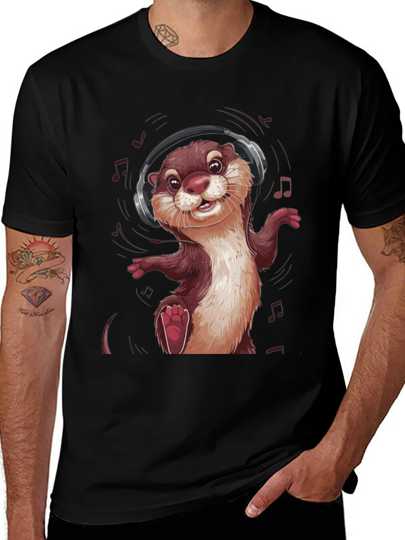 Variant 21 of Cool Otter DJ Graphic Tee