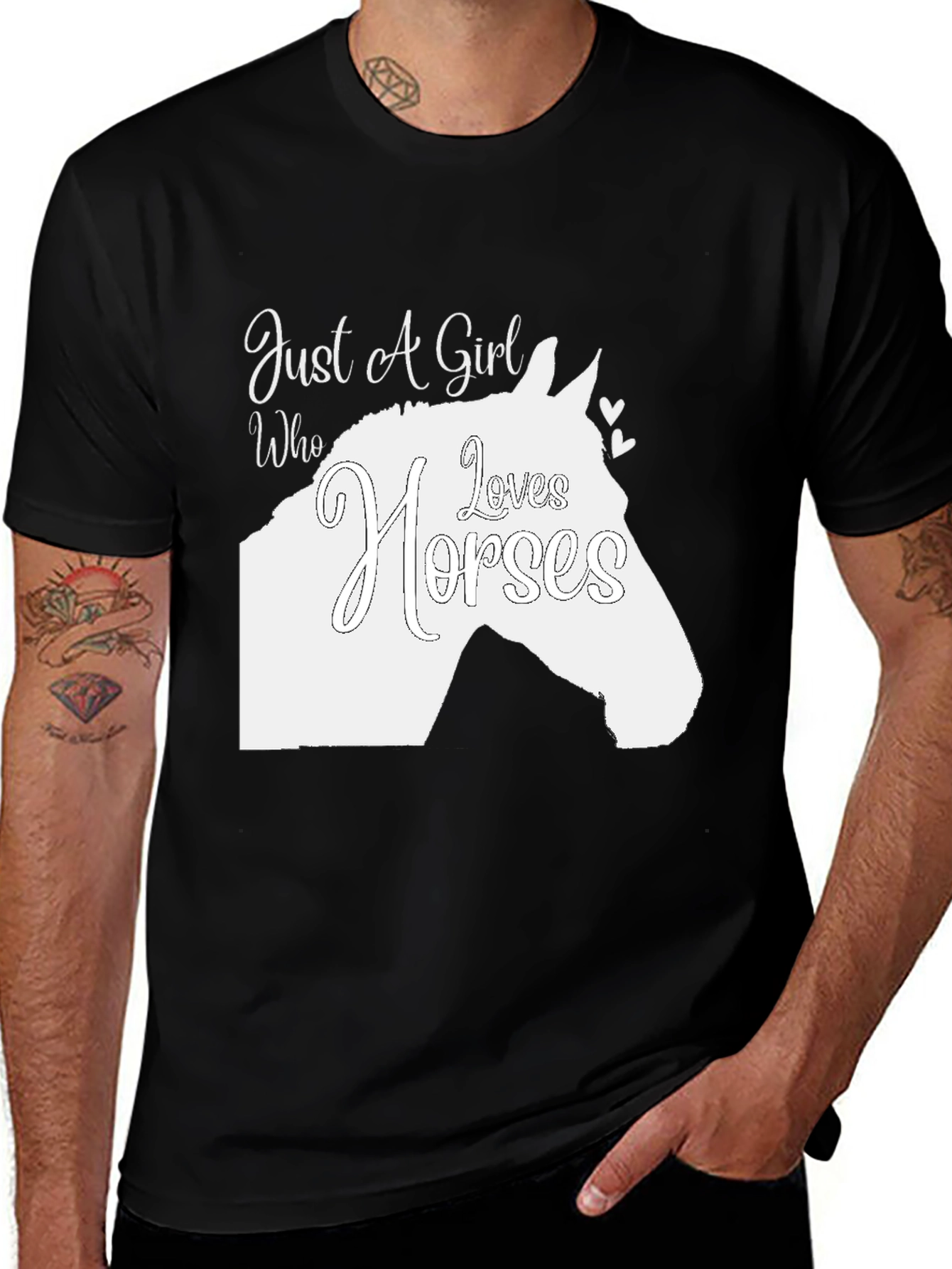 Variant 4 of Just A Girl Who Loves Horses T-Shirt