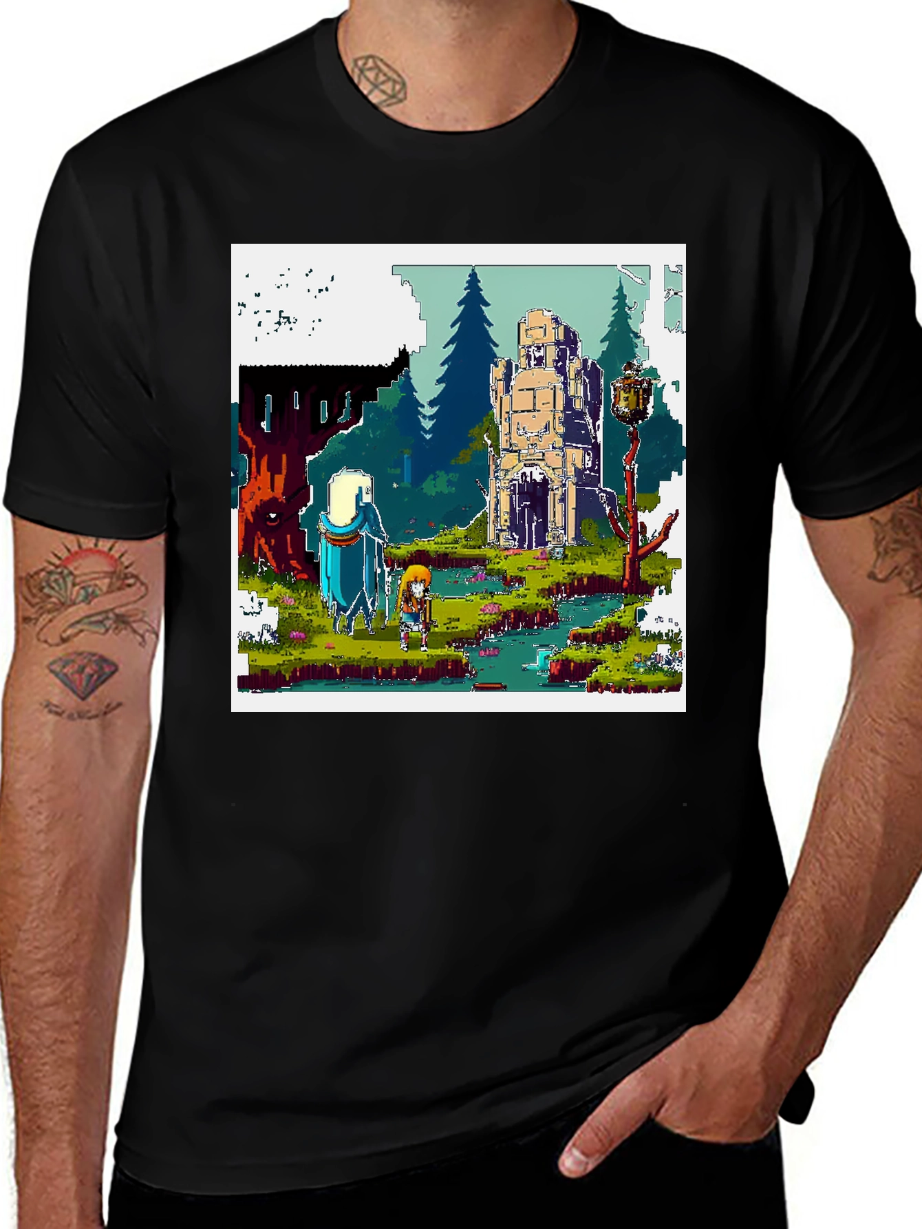 Variant 18 of Pixel Art Adventure Tee - Retro Gaming Style