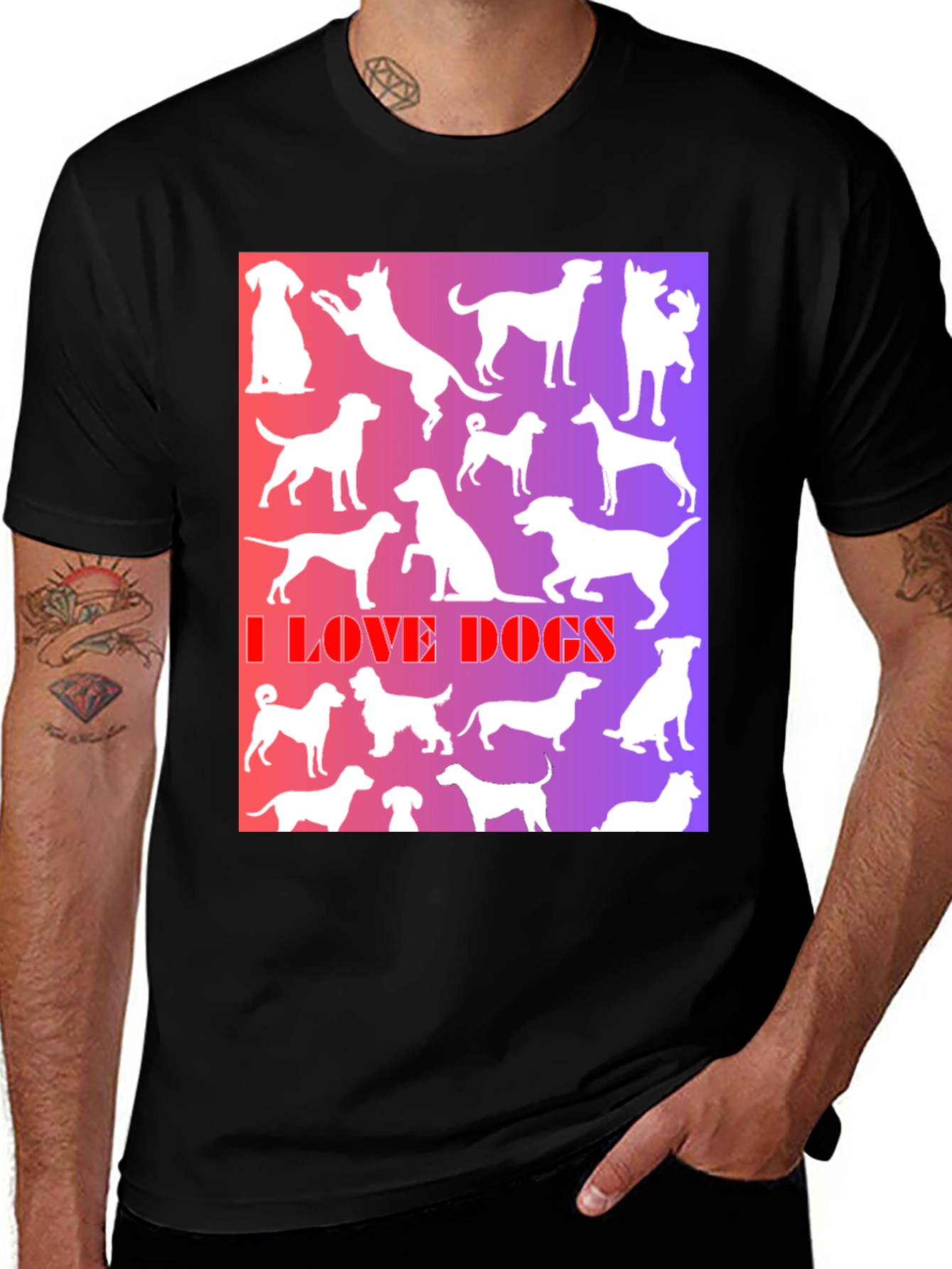 Variant 15 of I Love Dogs T-Shirt