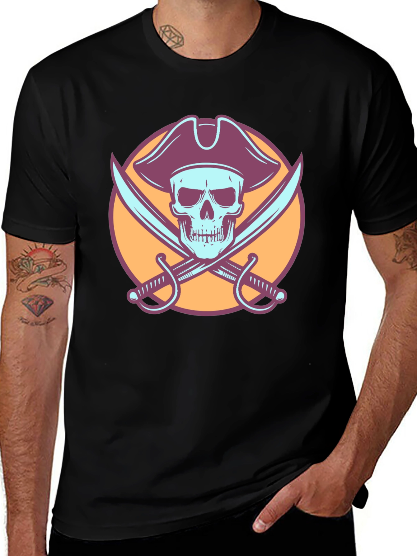 Variant 17 of Pirate Skull & Swords Graphic Tee