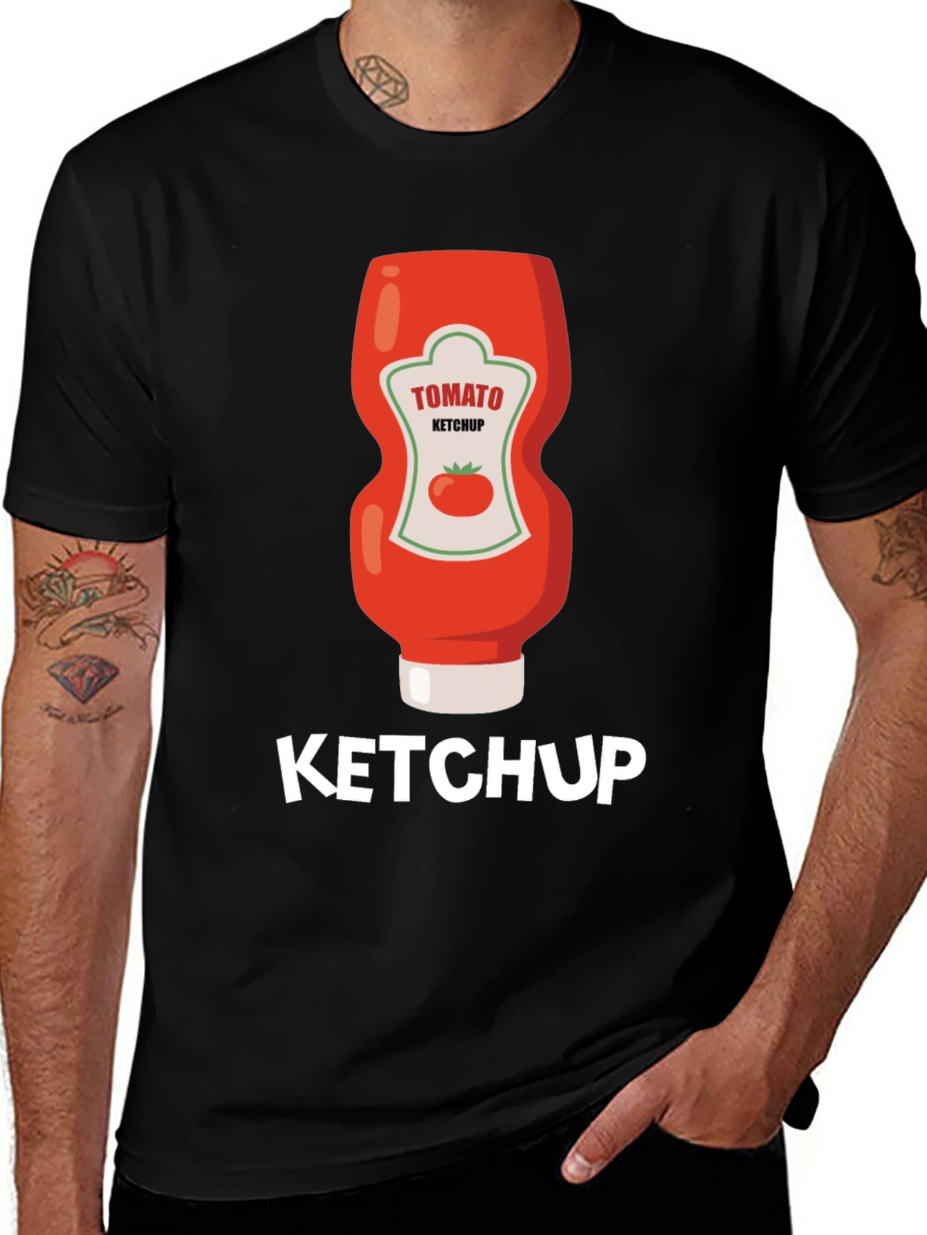 Variant 2 of Ketchup Graphic Tee - Novelty Food Shirt