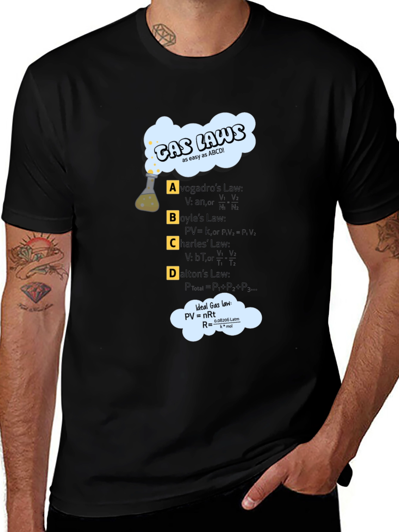 Gas Laws Science T-Shirt for Chemistry Enthusiasts