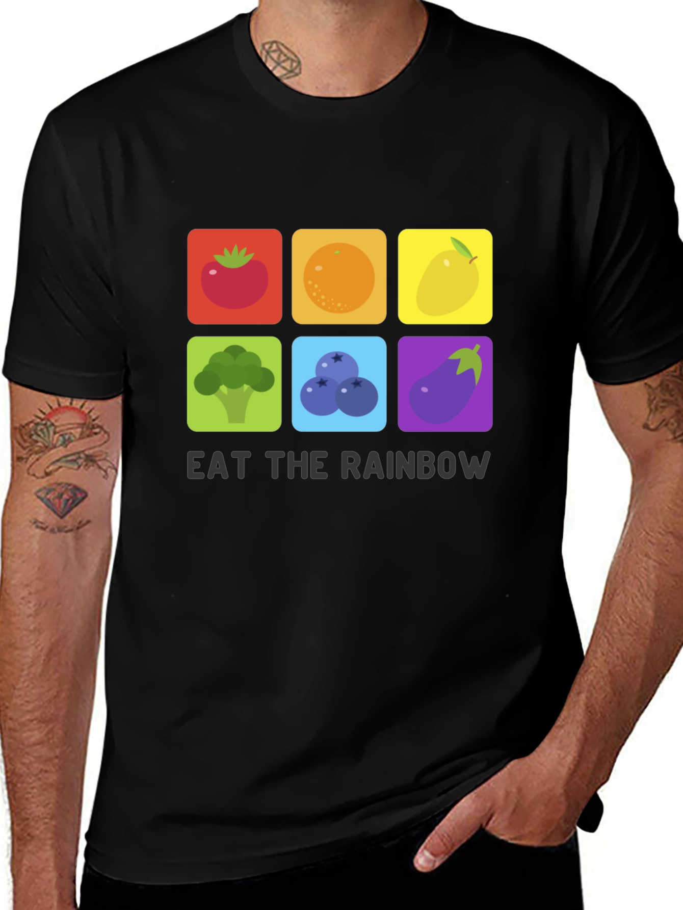 Eat The Rainbow T-Shirt Graphic Vegan Tee