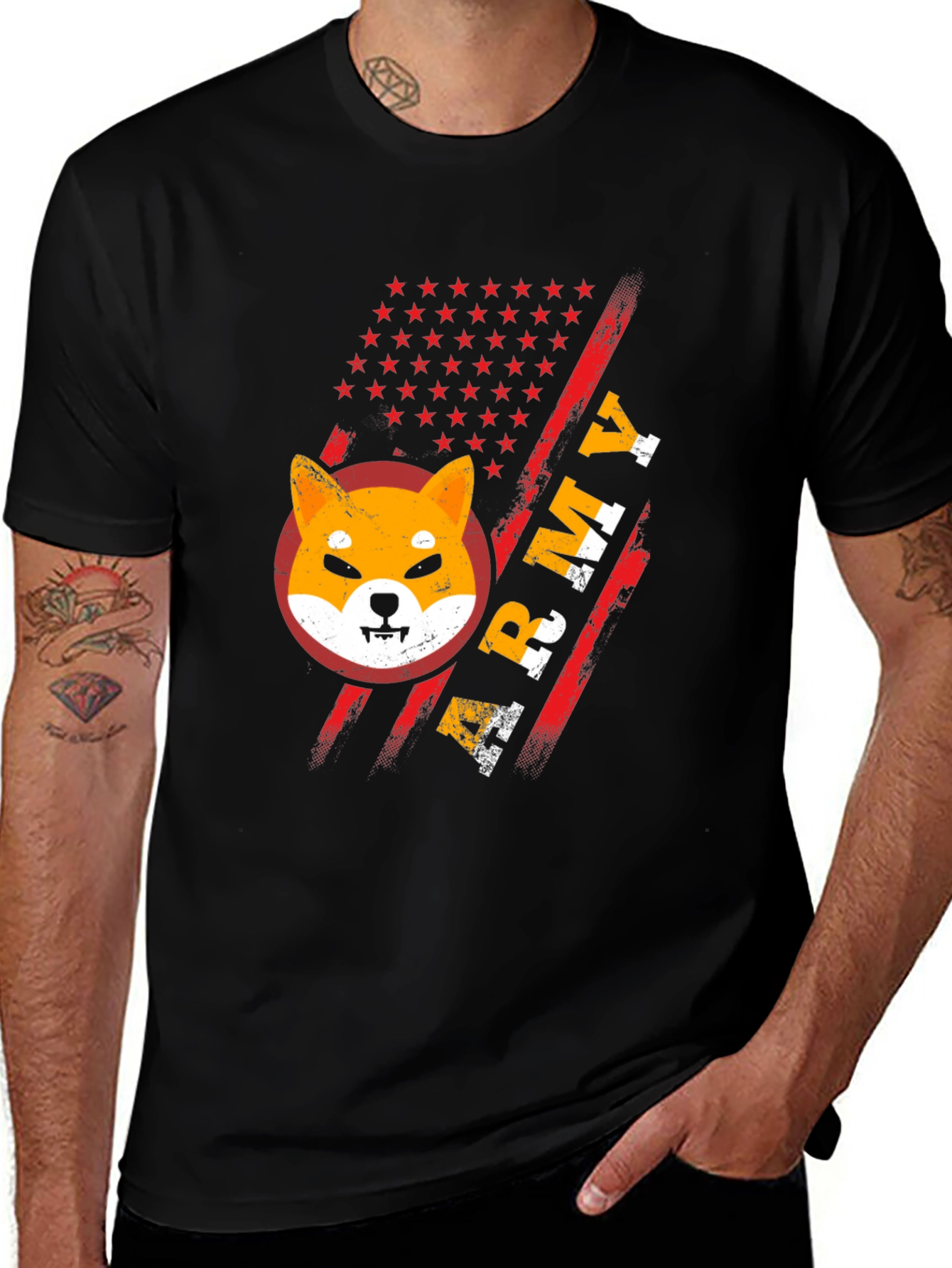 Shiba Army Graphic T-Shirt - Trendy Crypto Tee
