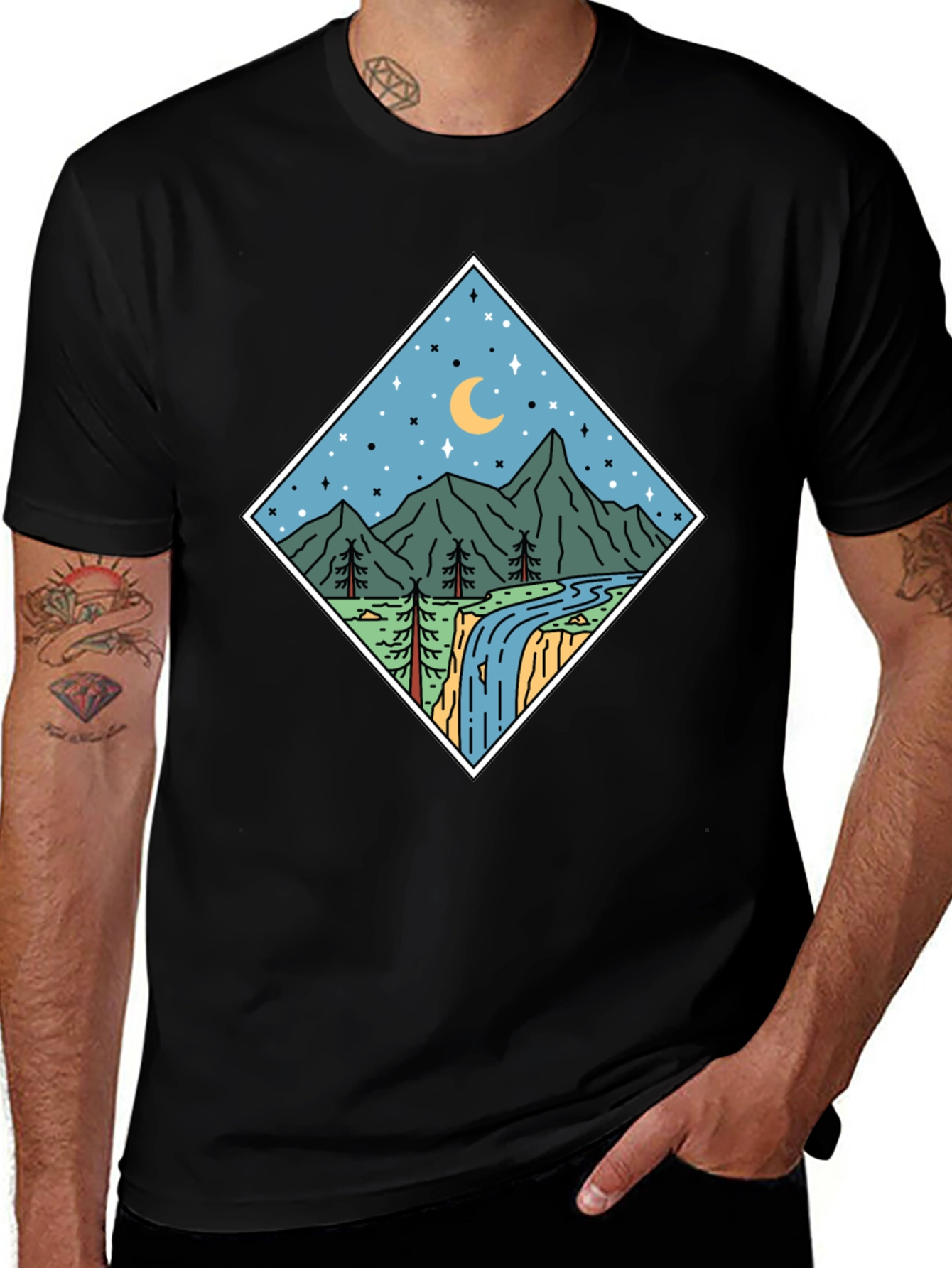 Variant 23 of Nature Scene Diamond Tee