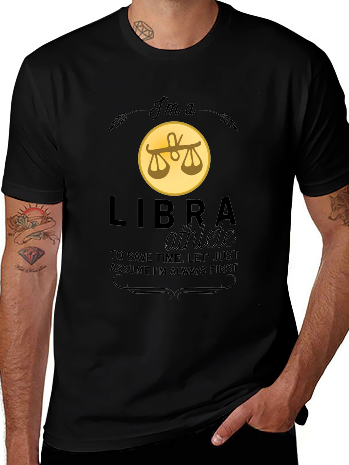 Variant 9 of Libra Athlete Graphic Tee - Zodiac T-Shirt