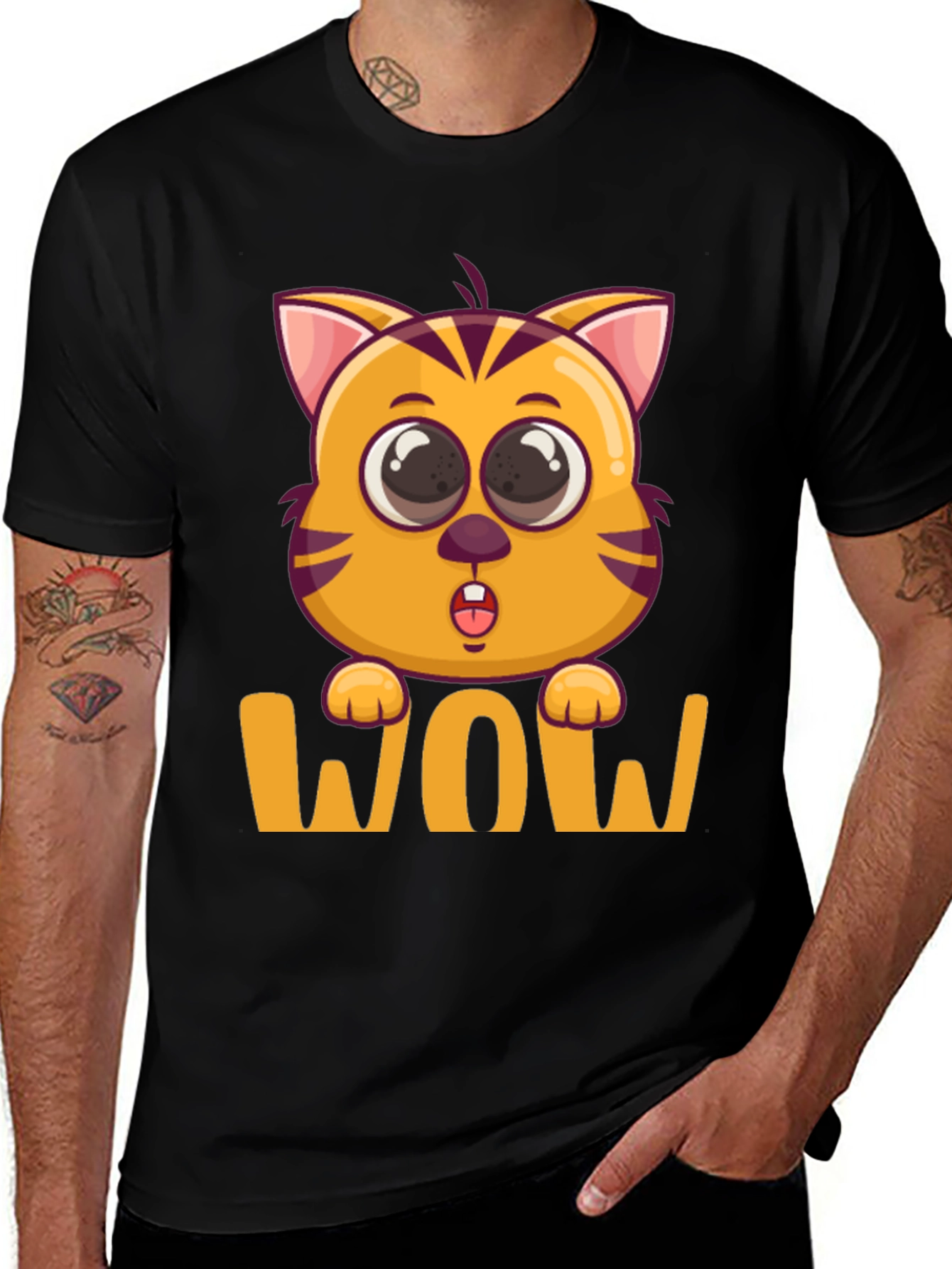 Variant 28 of WOW Cat T-Shirt - Cute Cartoon Kitten Tee