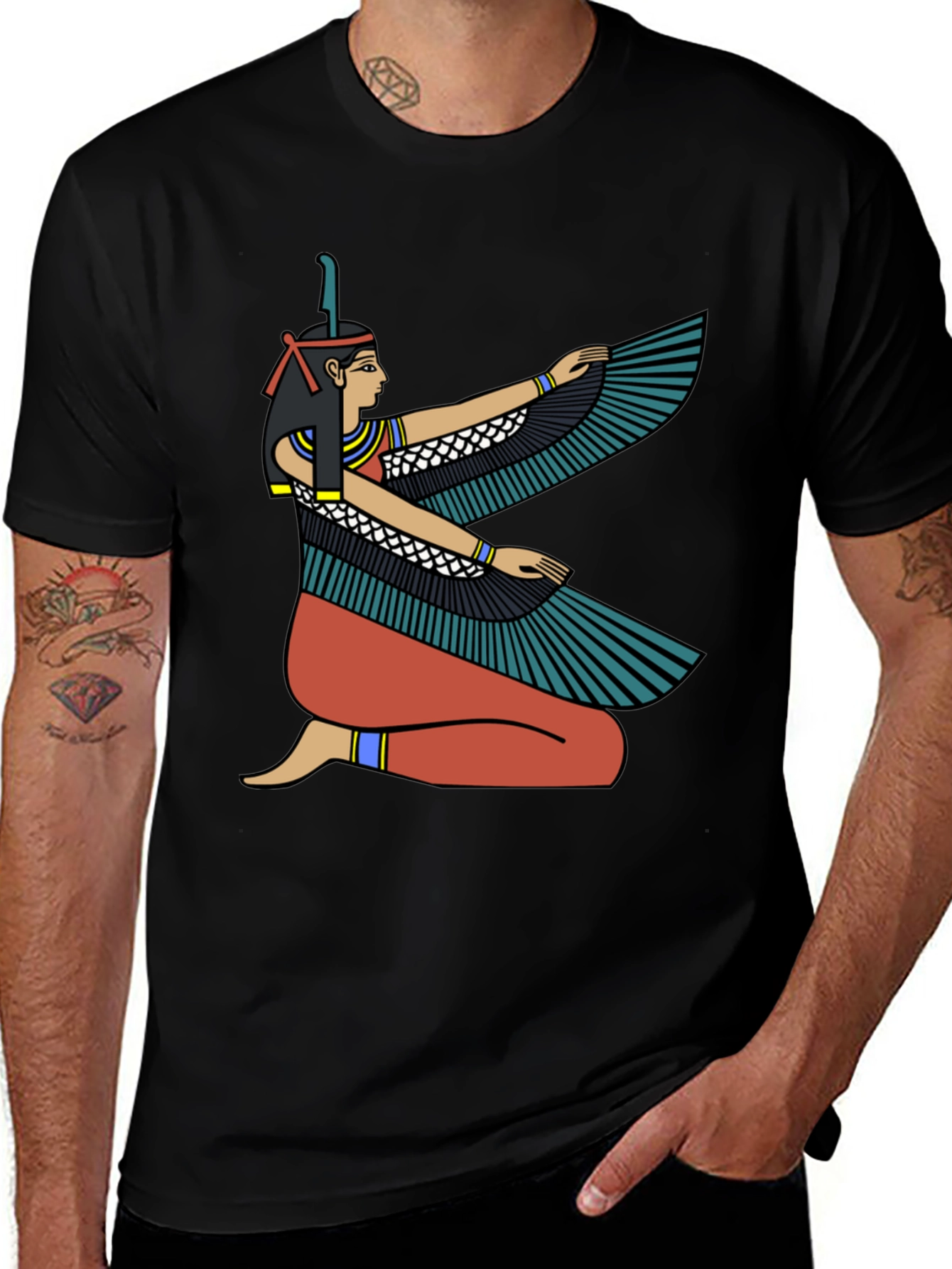 Egyptian Goddess Winged Isis Graphic T-Shirt