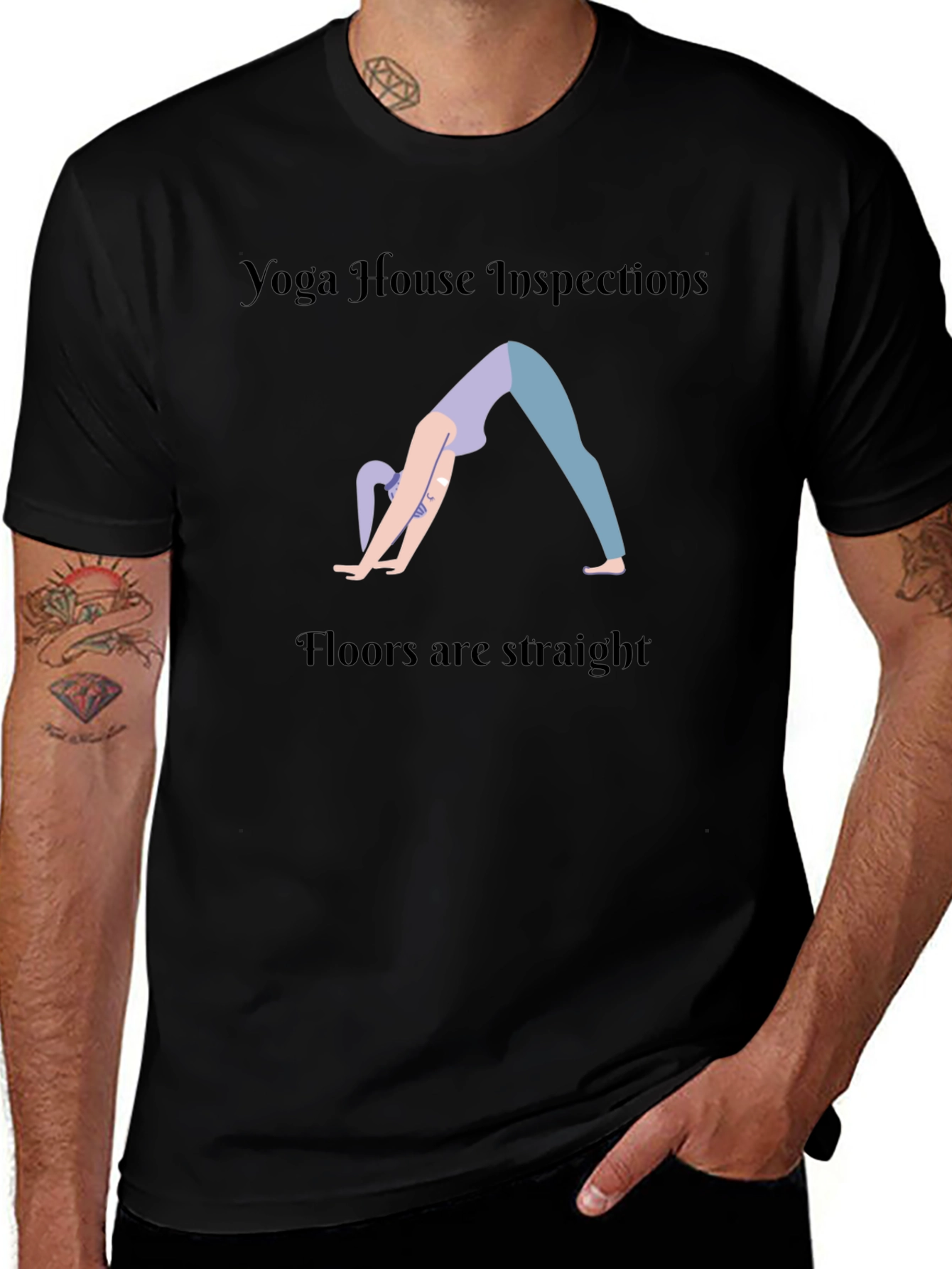 Variant 13 of Yoga House Inspections Black Graphic T-Shirt