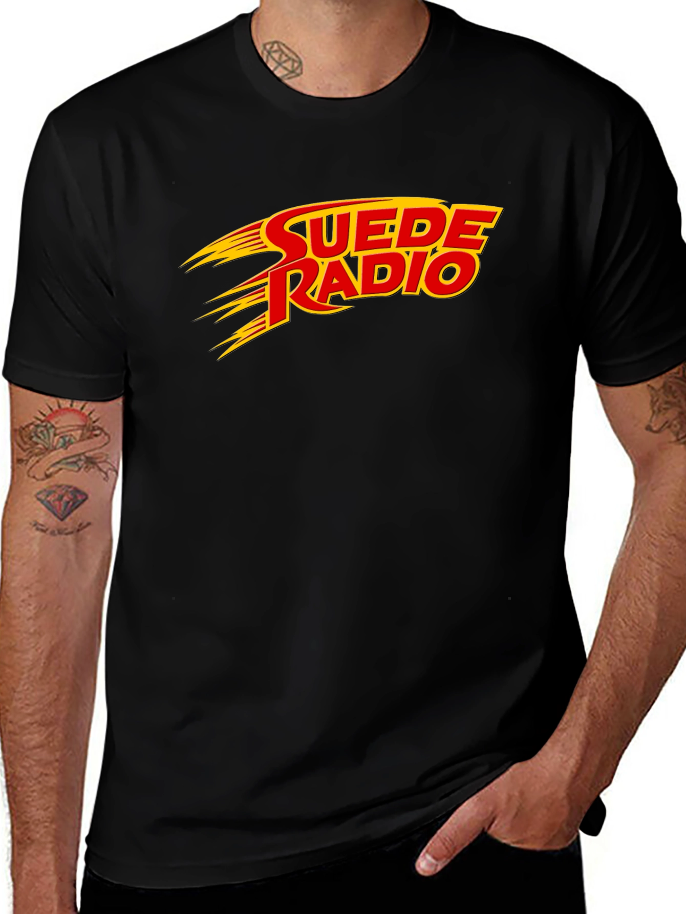 Variant 4 of Suede Radio Graphic Tee - Cool Retro Style