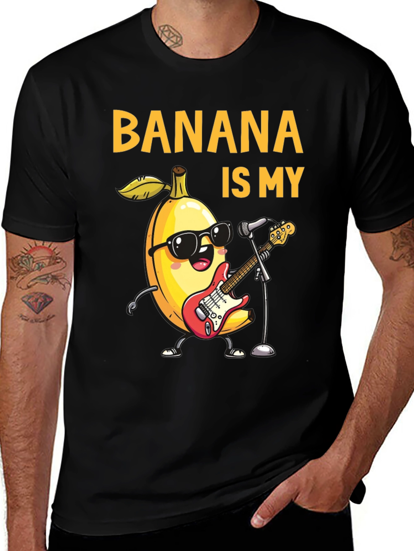 Black Banana is My Jam Funny Music T-Shirt main image