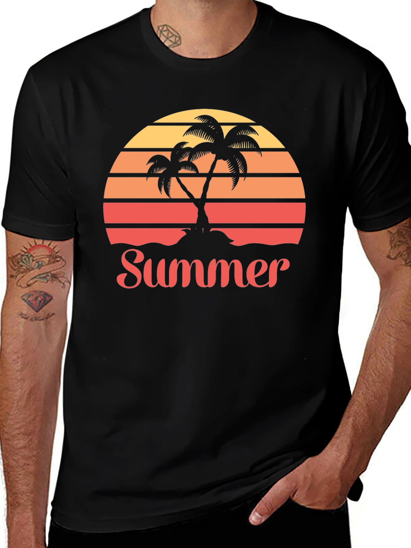 Variant 3 of Summer Palm Tree Sunset T-Shirt