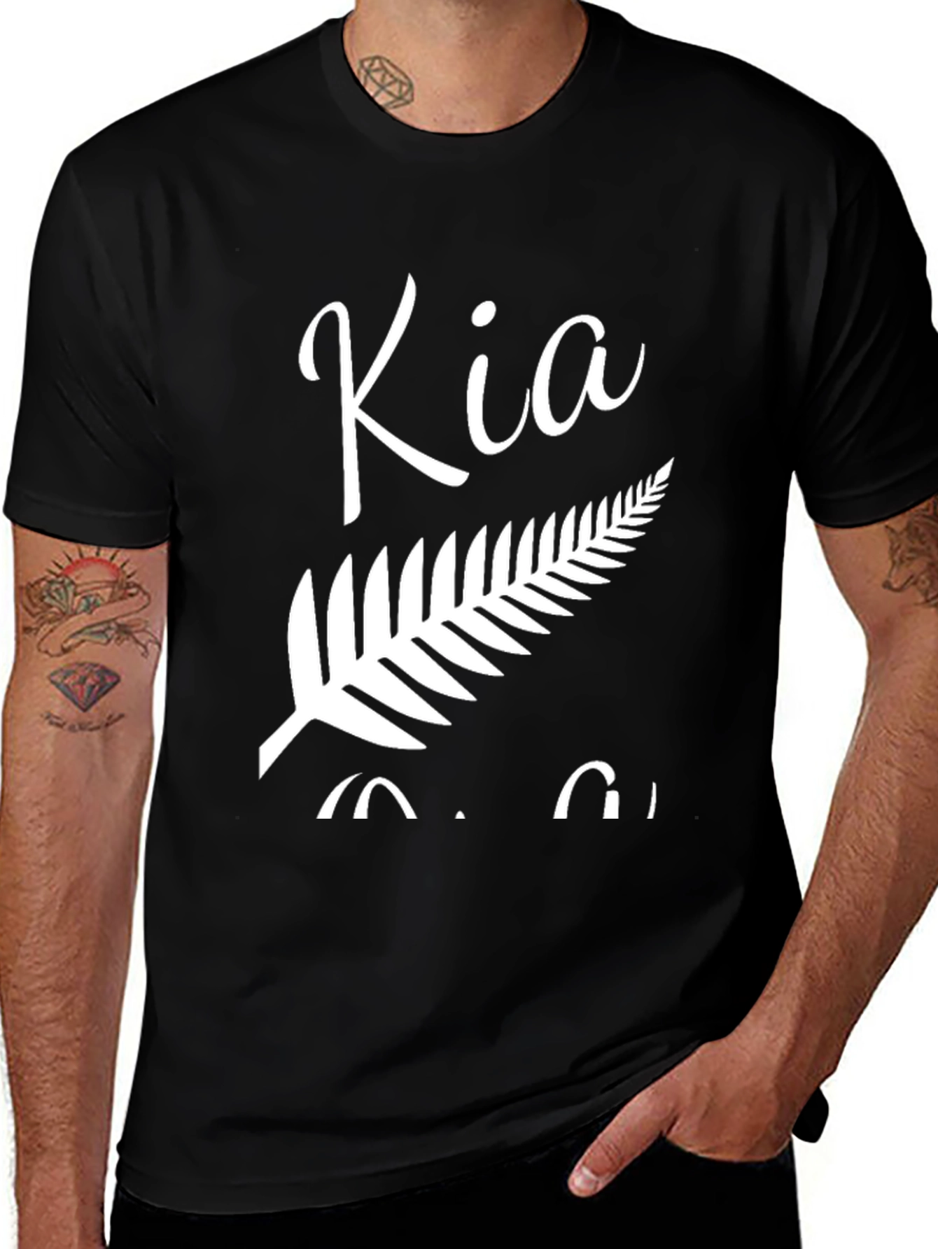 Kia Ora New Zealand T-Shirt - Fern Design