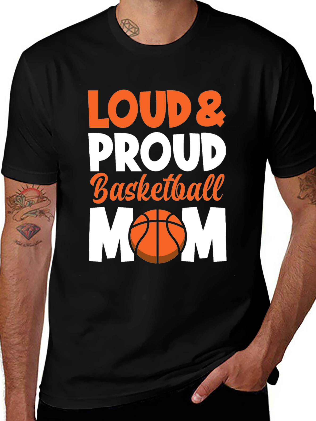Variant 29 of Loud & Proud Basketball Mom Graphic Tee
