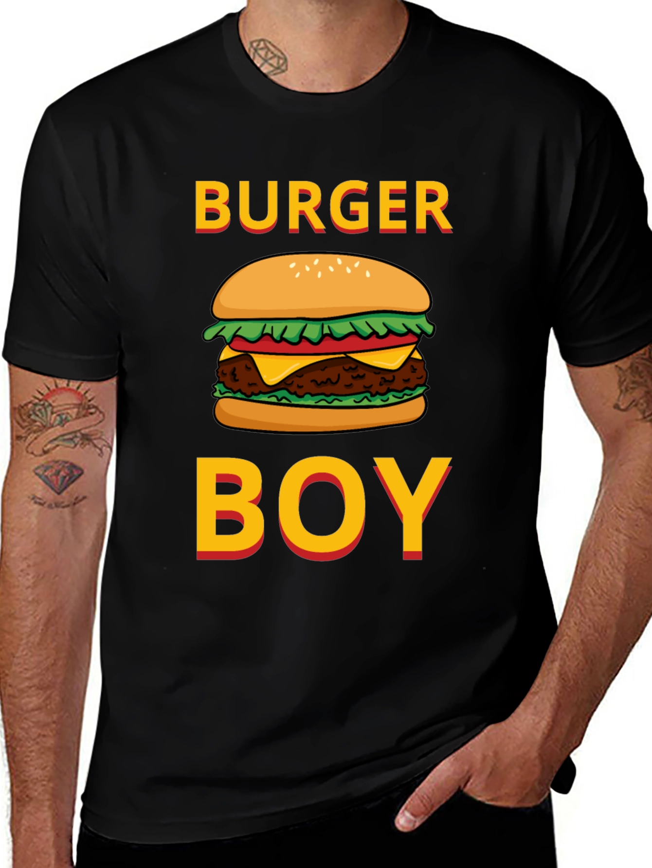 Variant 10 of Burger Boy Graphic Tee - Foodie Humor T-Shirt