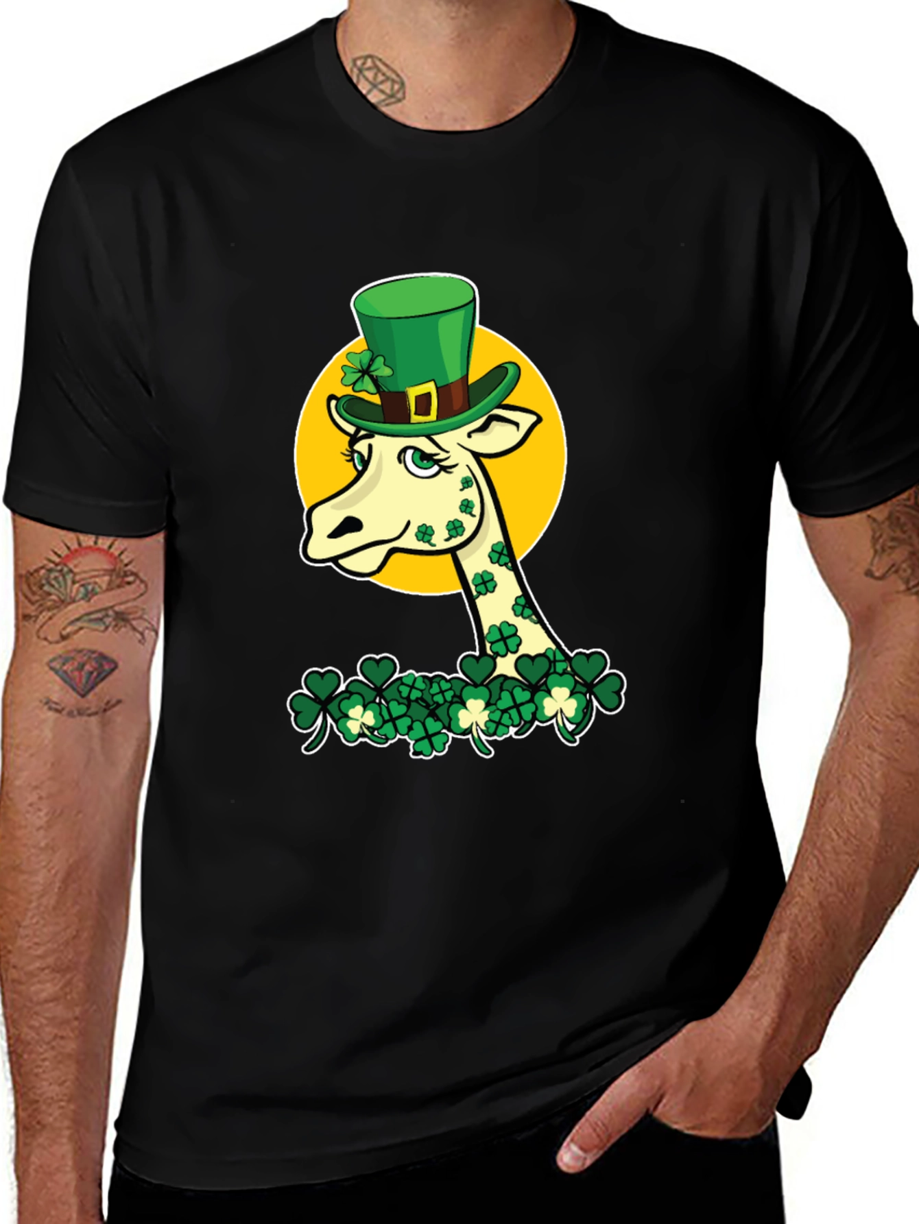 St. Patrick's Day Giraffe Graphic Tee