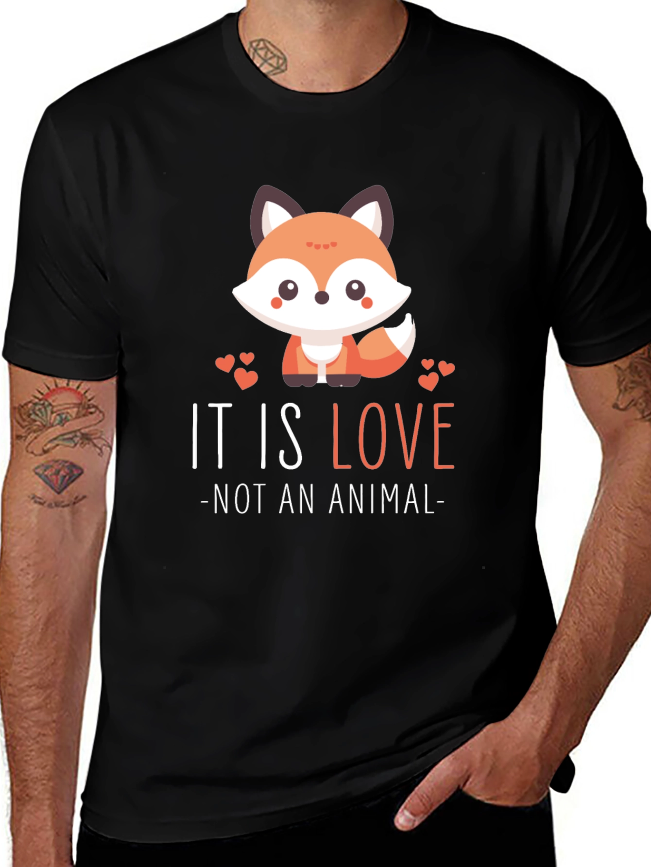 Variant 28 of Cute Fox T-Shirt - It Is Love, Not an Animal