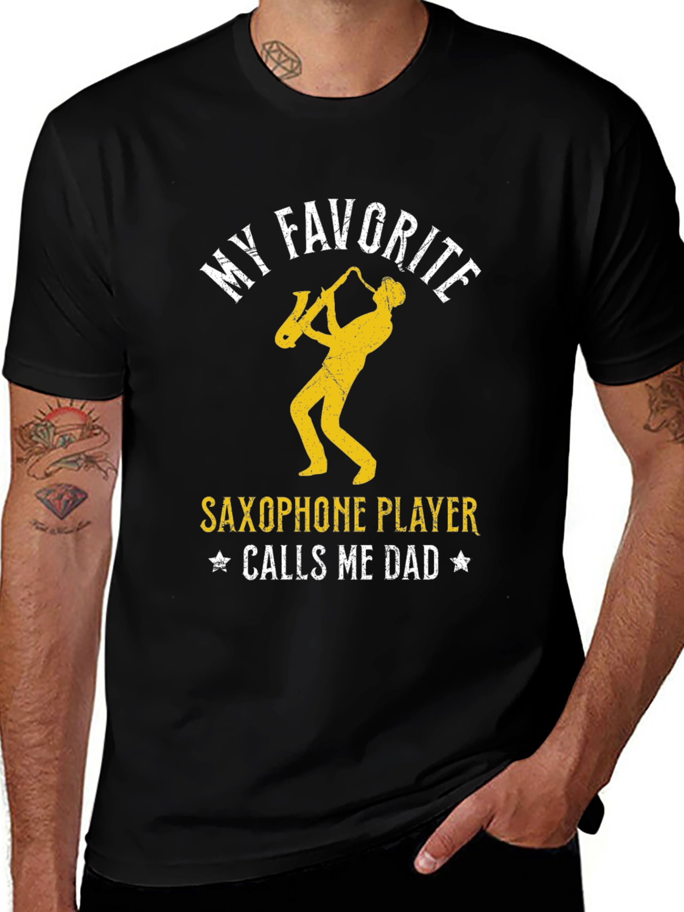 Variant 10 of My Favorite Saxophone Player Calls Me Dad T-Shirt