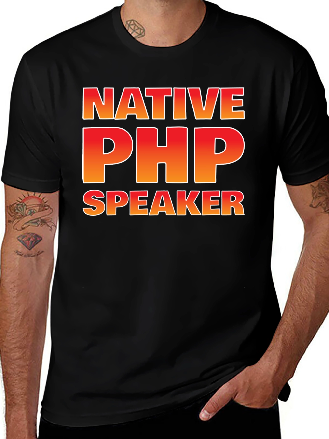 Native PHP Speaker T-Shirt - Programmer Humor Tee