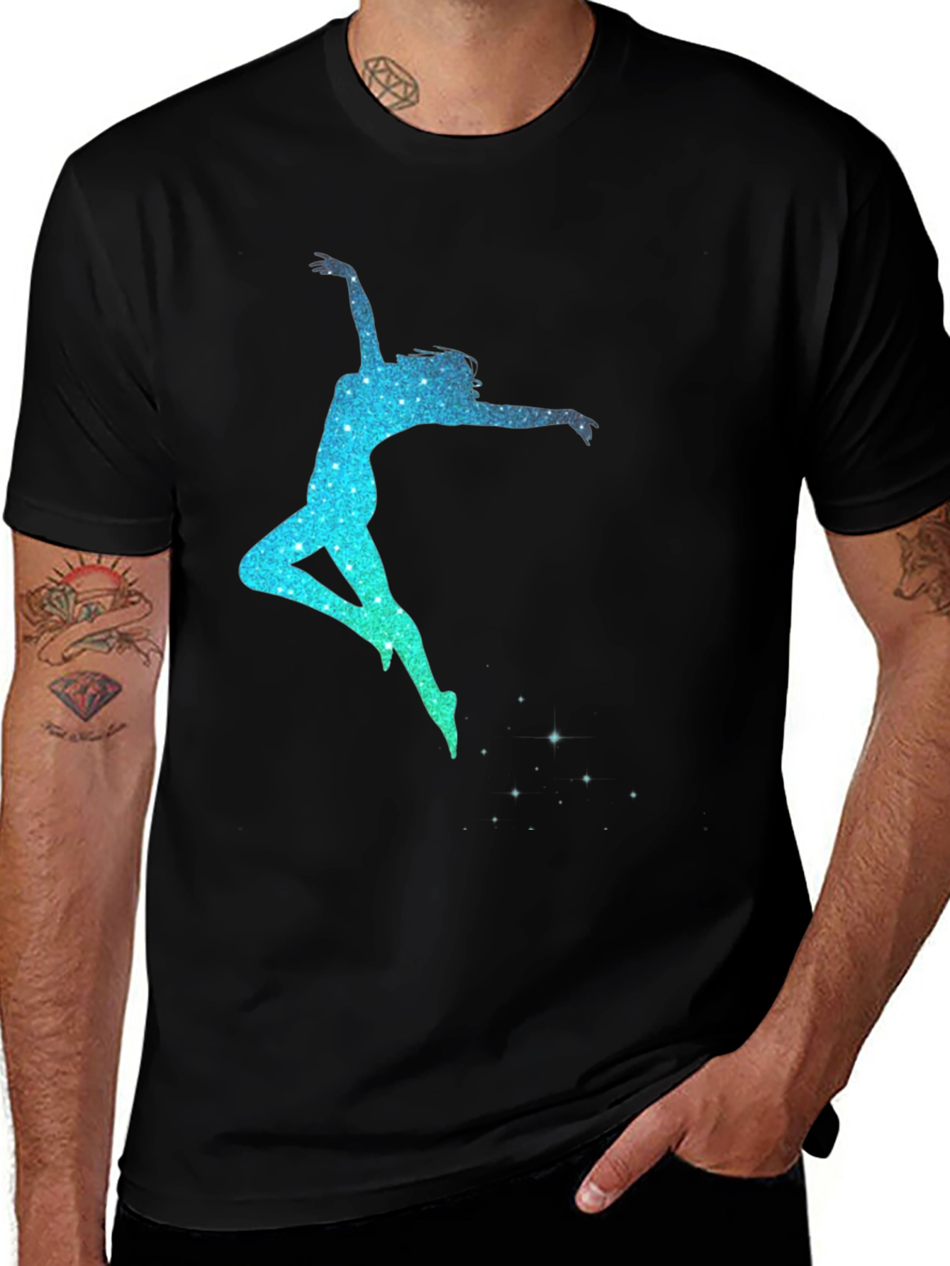 Variant 20 of Dancing Silhouette Graphic Tee - Black