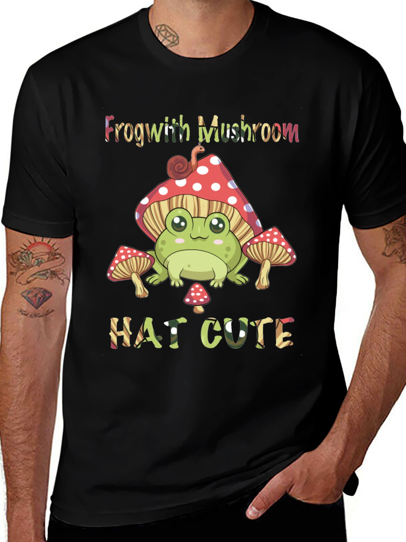 Variant 20 of Frog with Mushroom Hat Graphic Tee