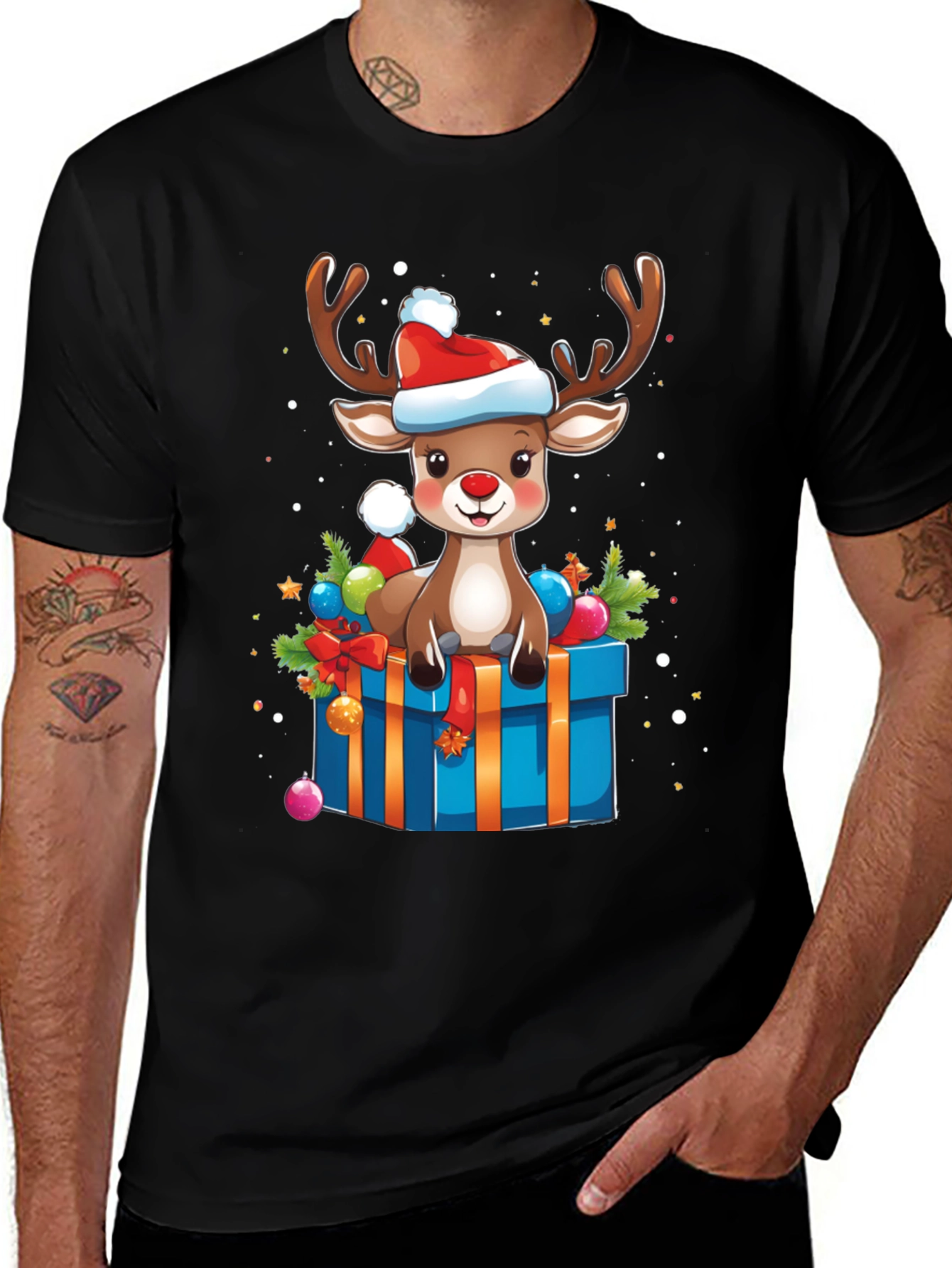 Reindeer Christmas Graphic Tee