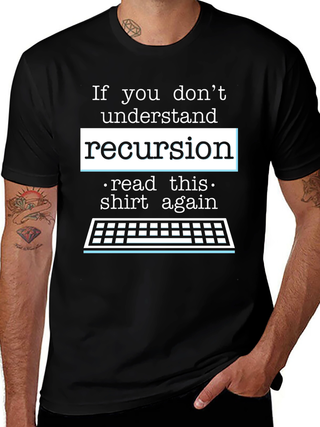 Variant 18 of Recursion Programmer T-Shirt - Read This Shirt Again!