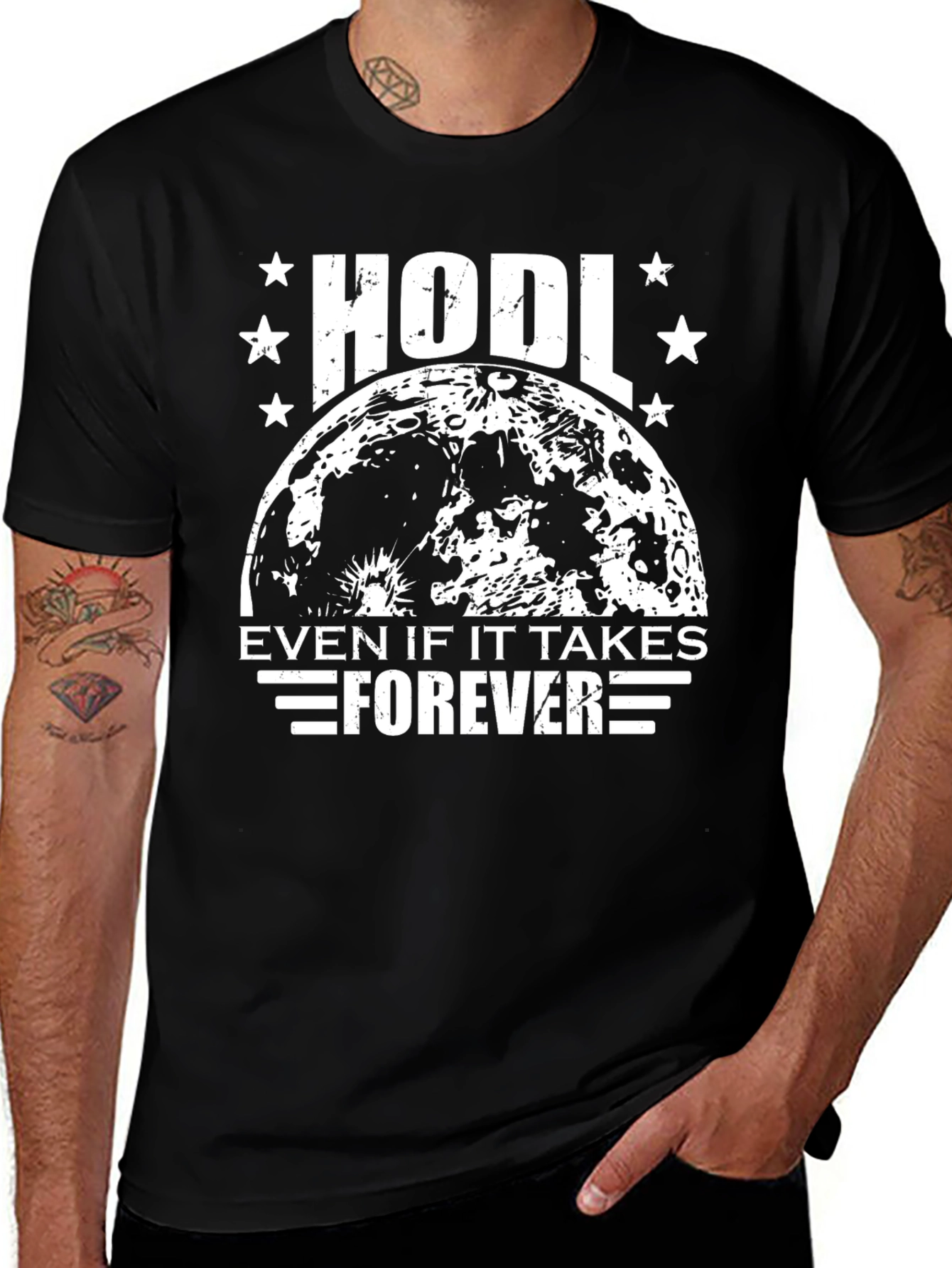 HODL Crypto T-Shirt - Moon Design