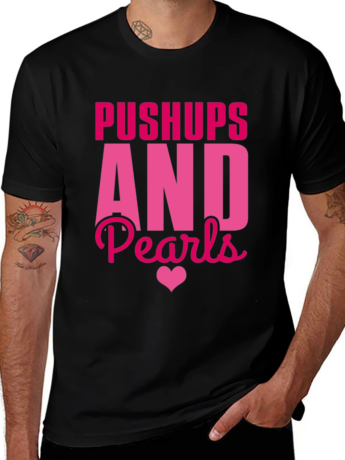 Variant 10 of Pushups and Pearls Graphic Tee