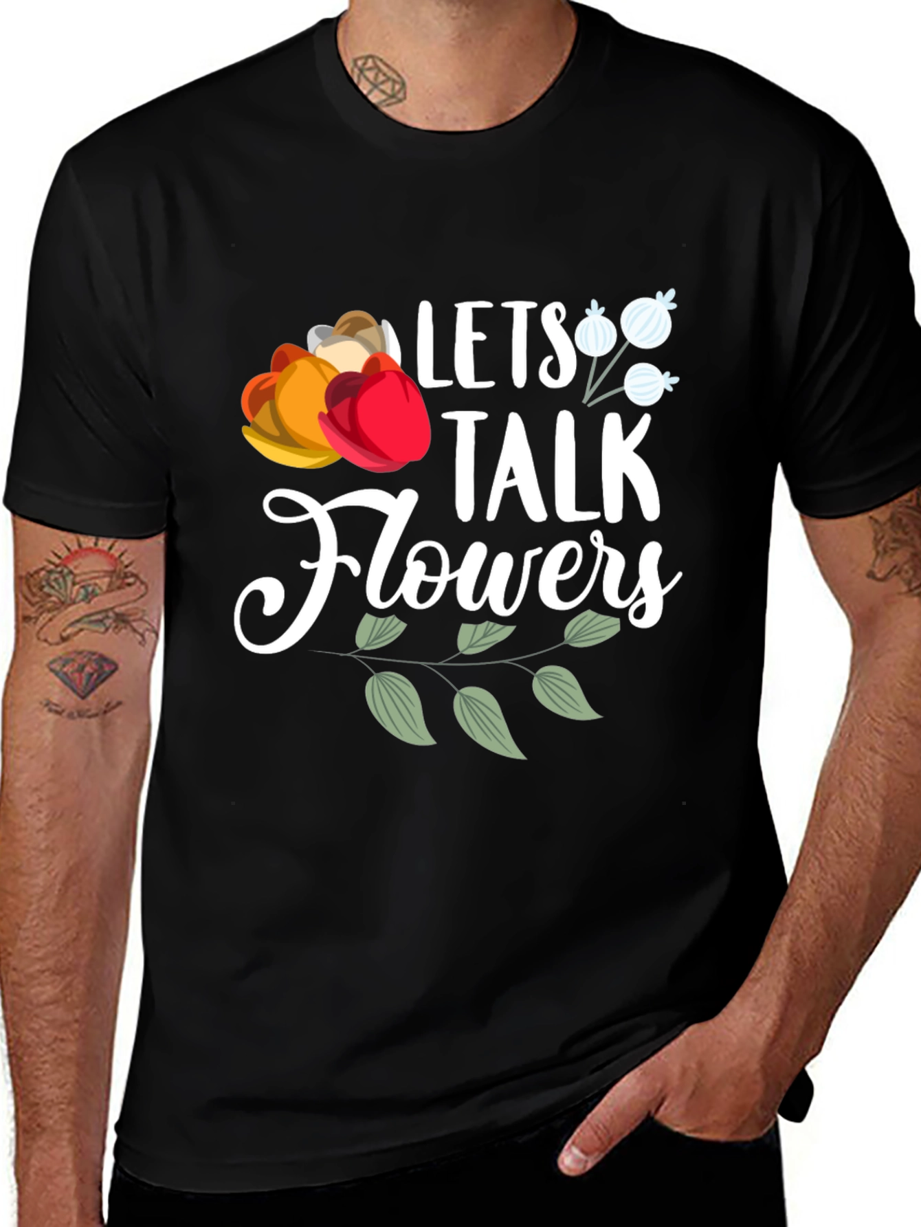 Variant 12 of Let's Talk Flowers Graphic T-Shirt