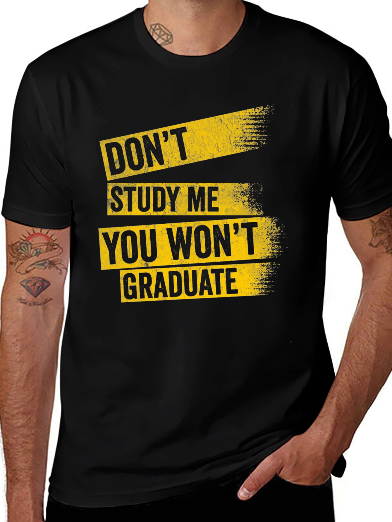 Don't Study Me Black T-Shirt - Humorous College Tee