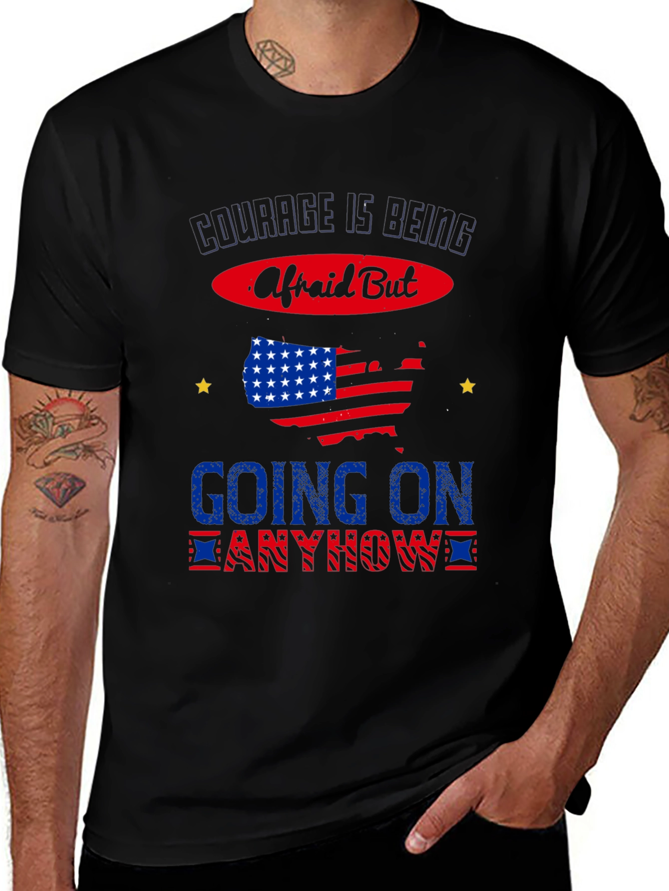 Variant 16 of Courage Graphic Tee - Patriotic Design