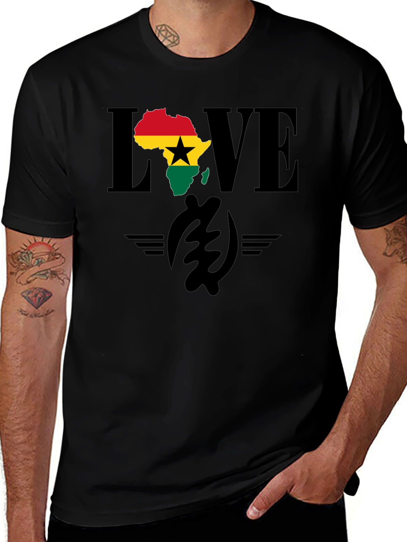 Ghana Love T-Shirt - Africa Map Pride Tee