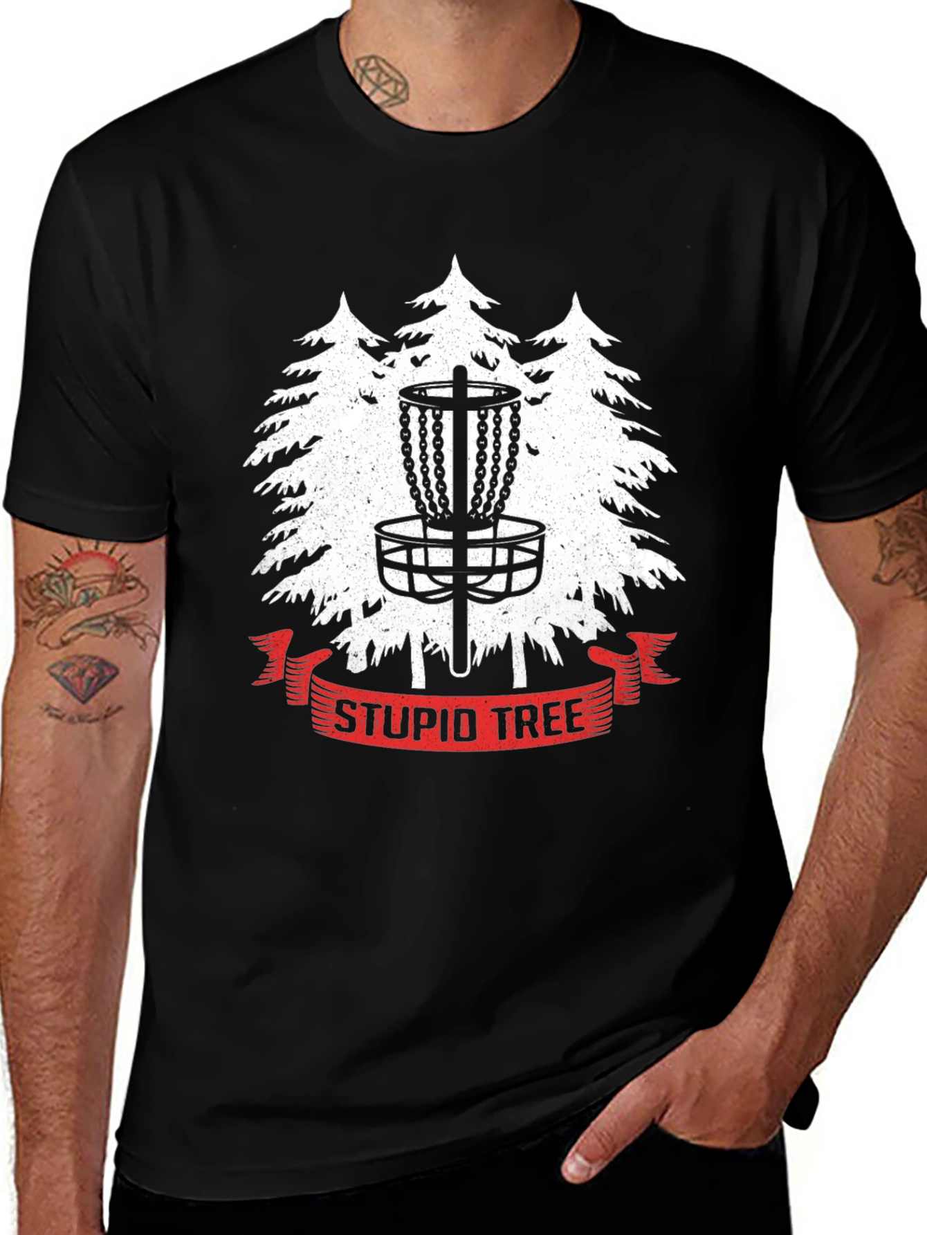 Variant 4 of Stupid Tree Disc Golf T-Shirt