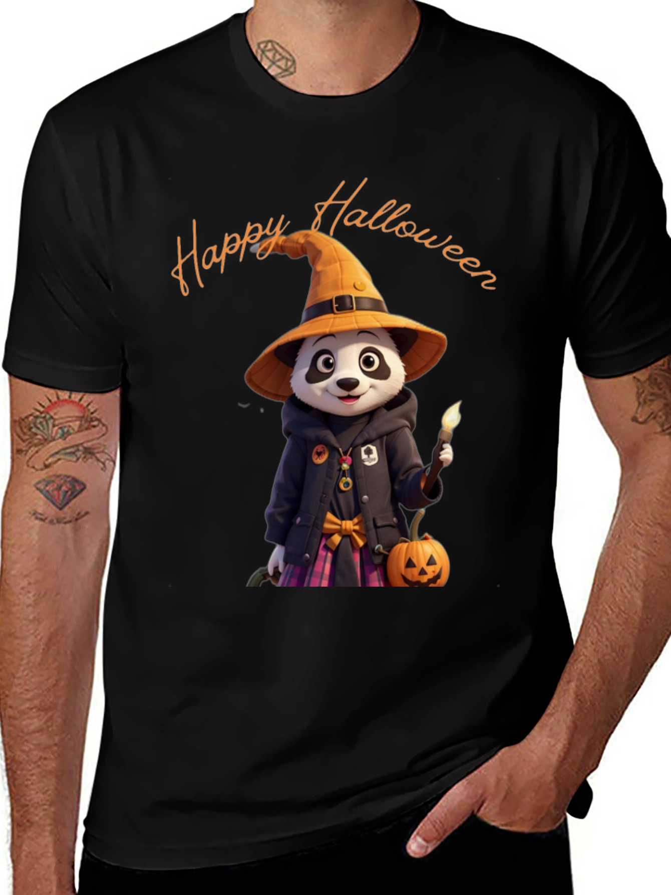 Variant 17 of Halloween Panda Graphic T-Shirt
