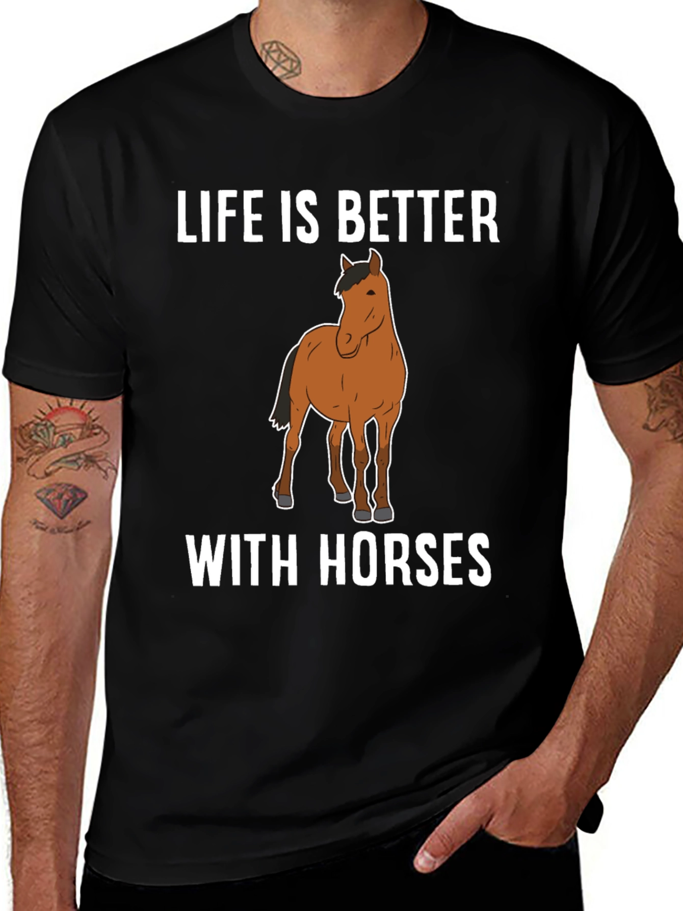 Variant 13 of Life Is Better with Horses Graphic T-Shirt