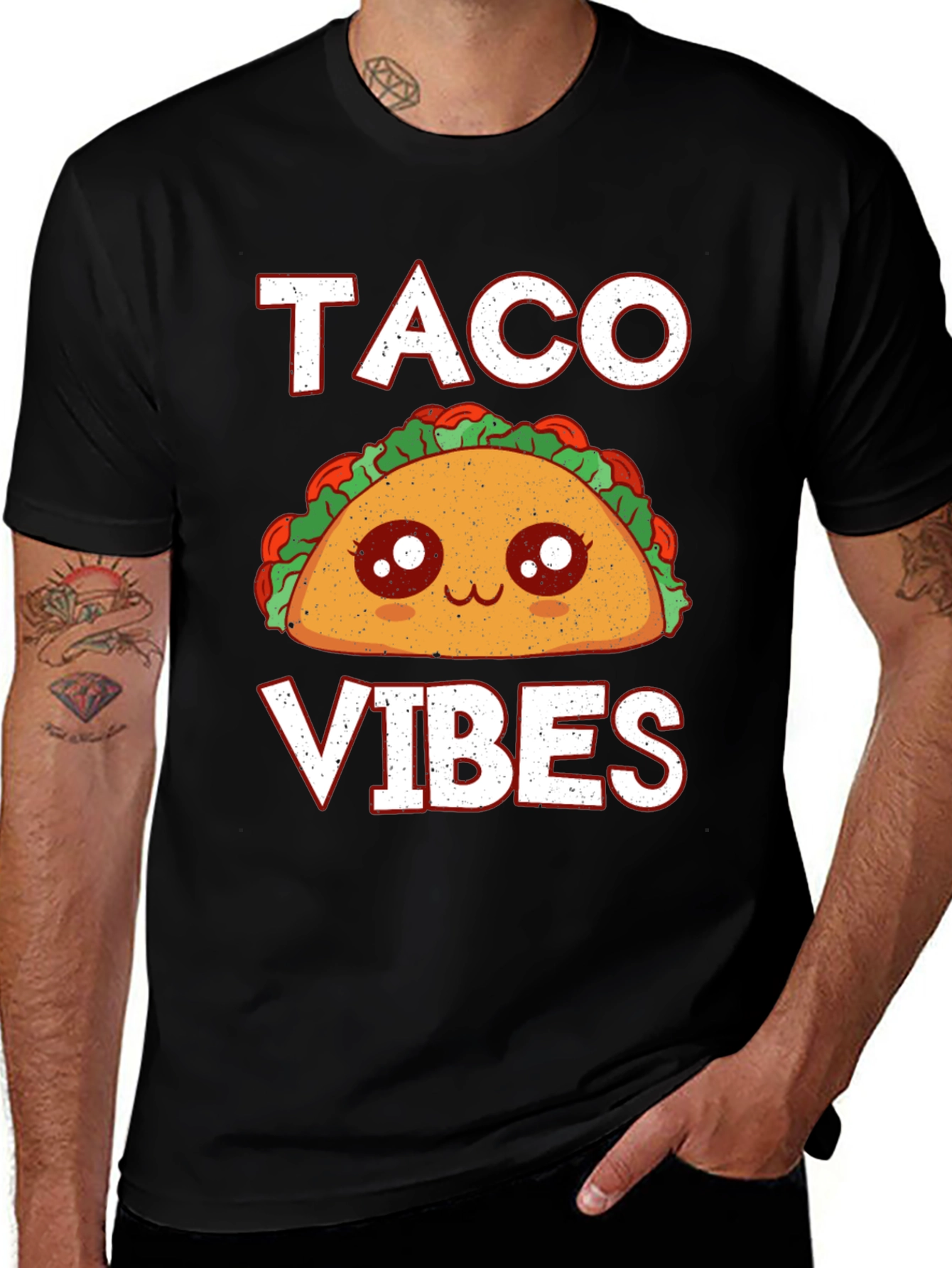 Variant 18 of Taco Vibes Graphic Tee - Funny Food Shirt