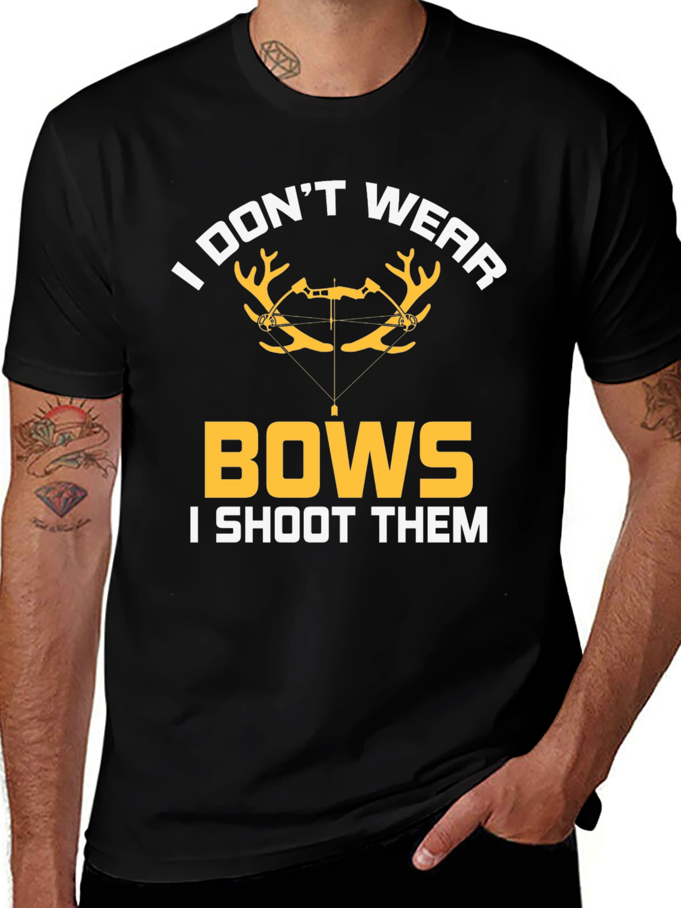 Variant 28 of I Don't Wear Bows T-Shirt - Archery Hunter Tee