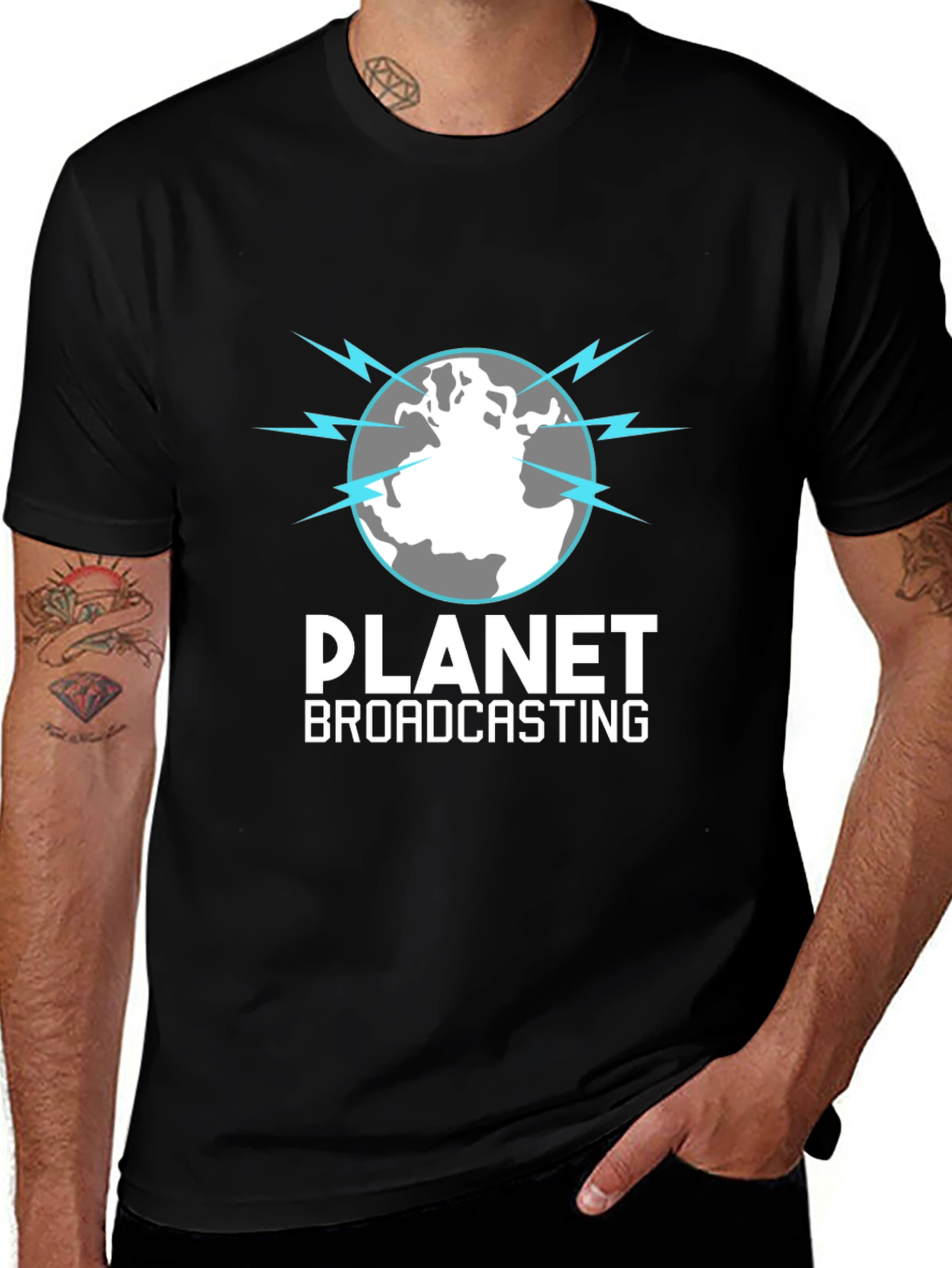 Variant 13 of Planet Broadcasting Graphic Tee - Stylish & Unique!