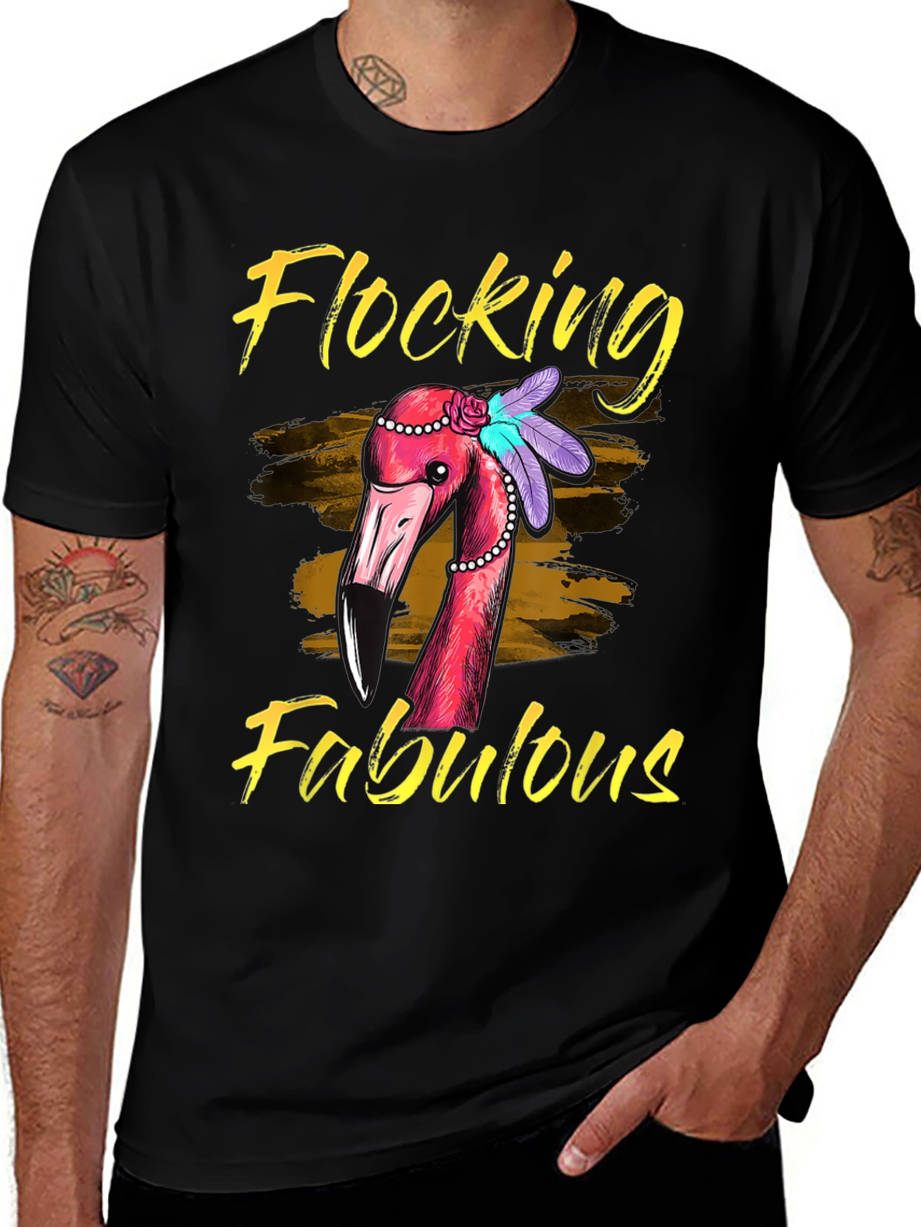 Variant 12 of Flocking Fabulous Flamingo Graphic T-Shirt