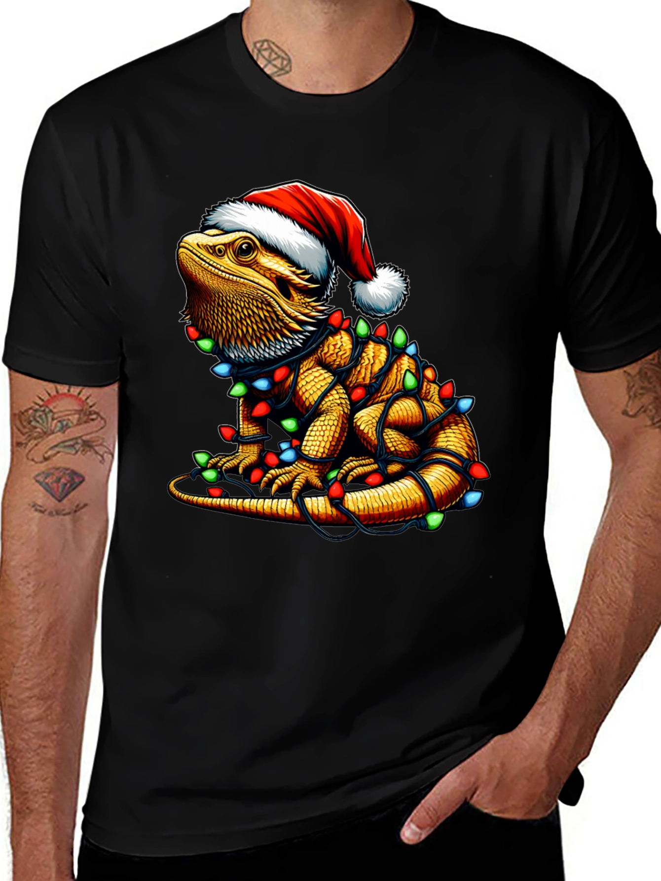 Festive Bearded Dragon Christmas T-Shirt
