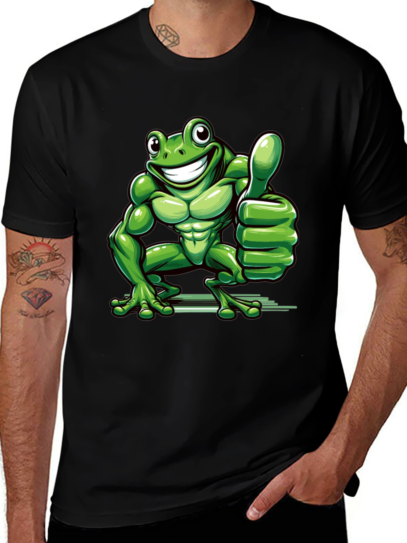 Variant 7 of Funny Frog Thumbs Up Graphic Tee