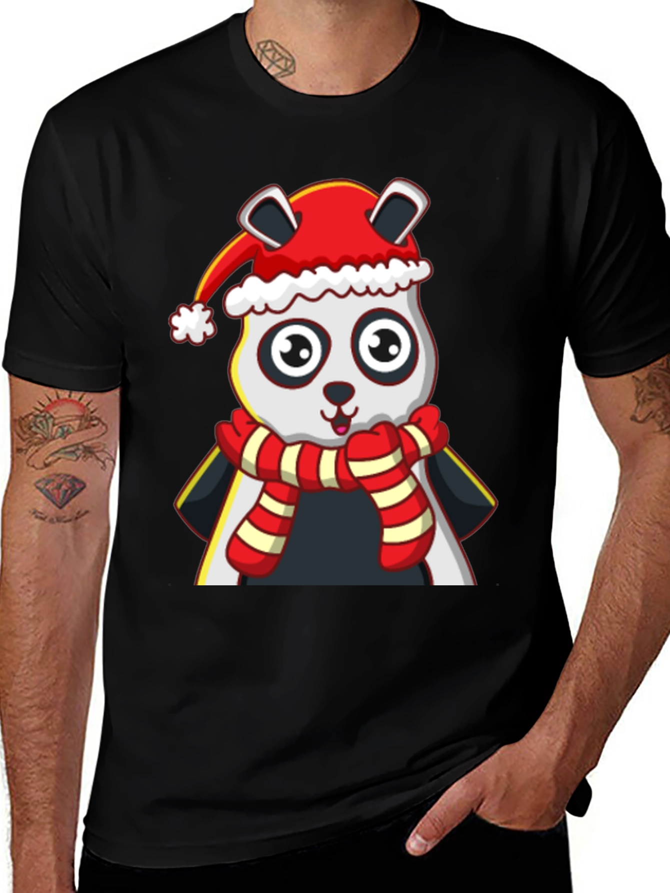 Variant 15 of Festive Panda T-Shirt - Holiday Style