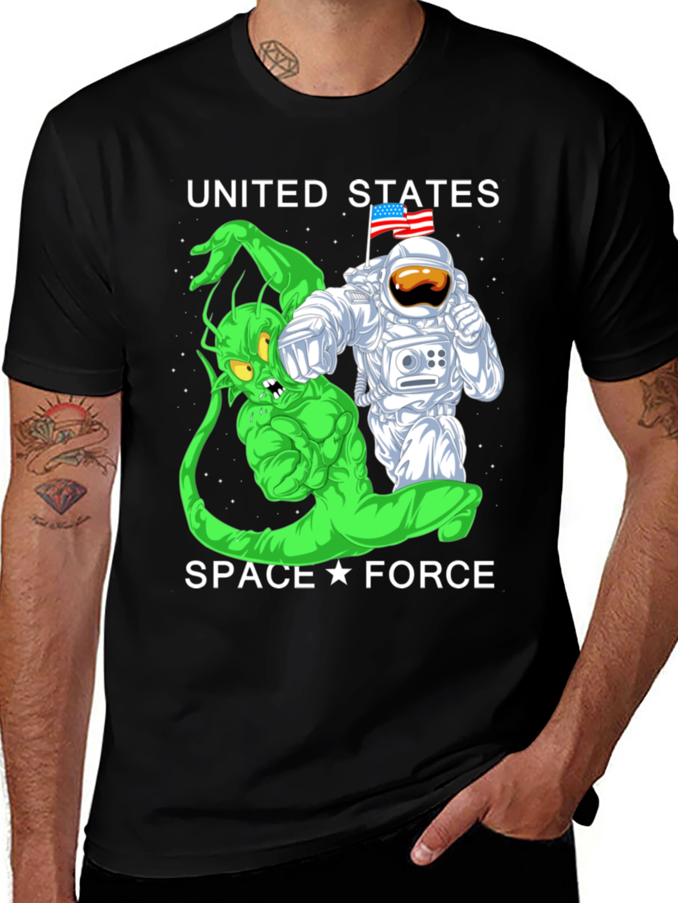 United States Space Force Alien Invasion Graphic Tee