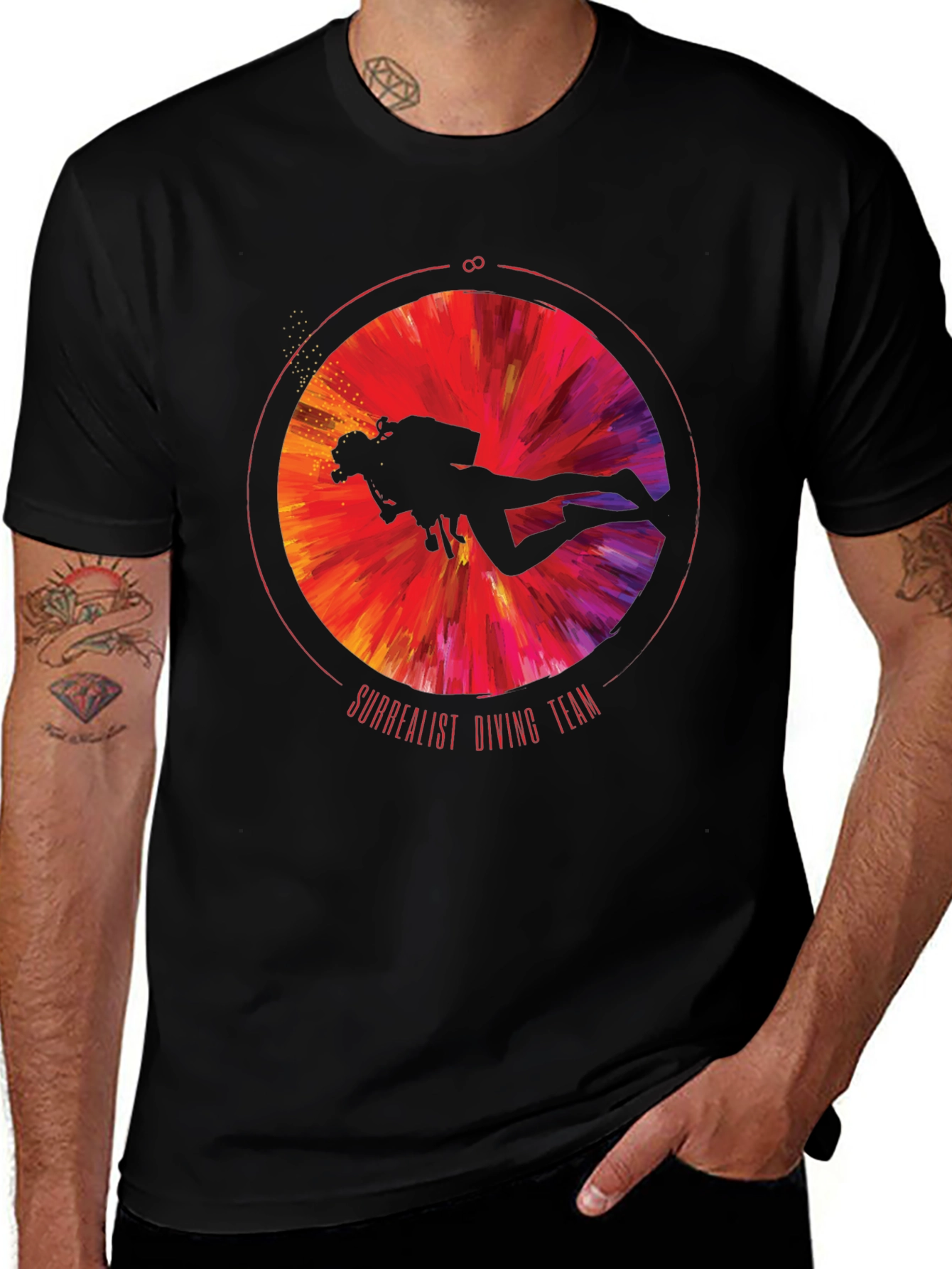 Surrealist Diving Team T-Shirt - Unique Graphic Tee