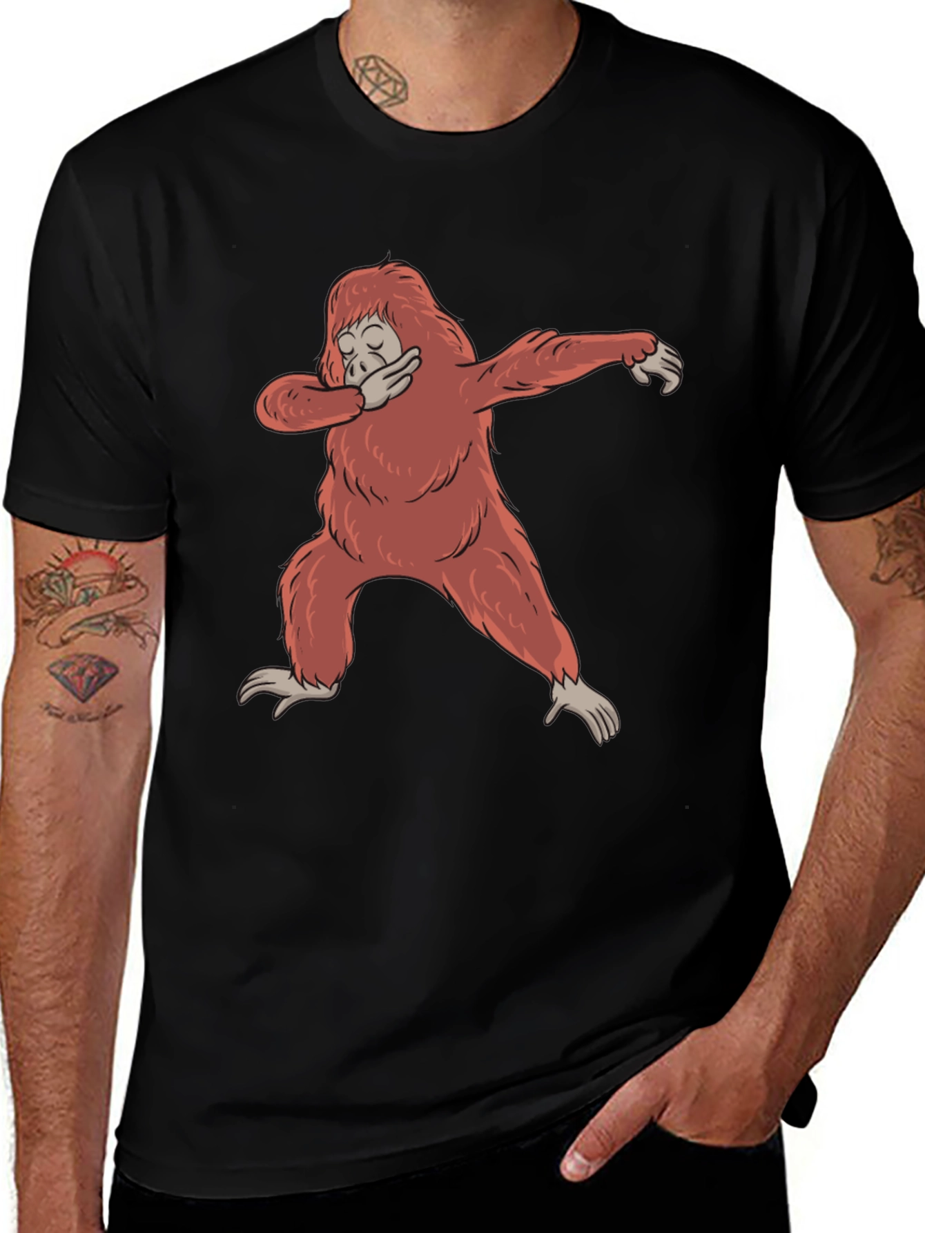 Variant 10 of Dabbing Orangutan Graphic Tee